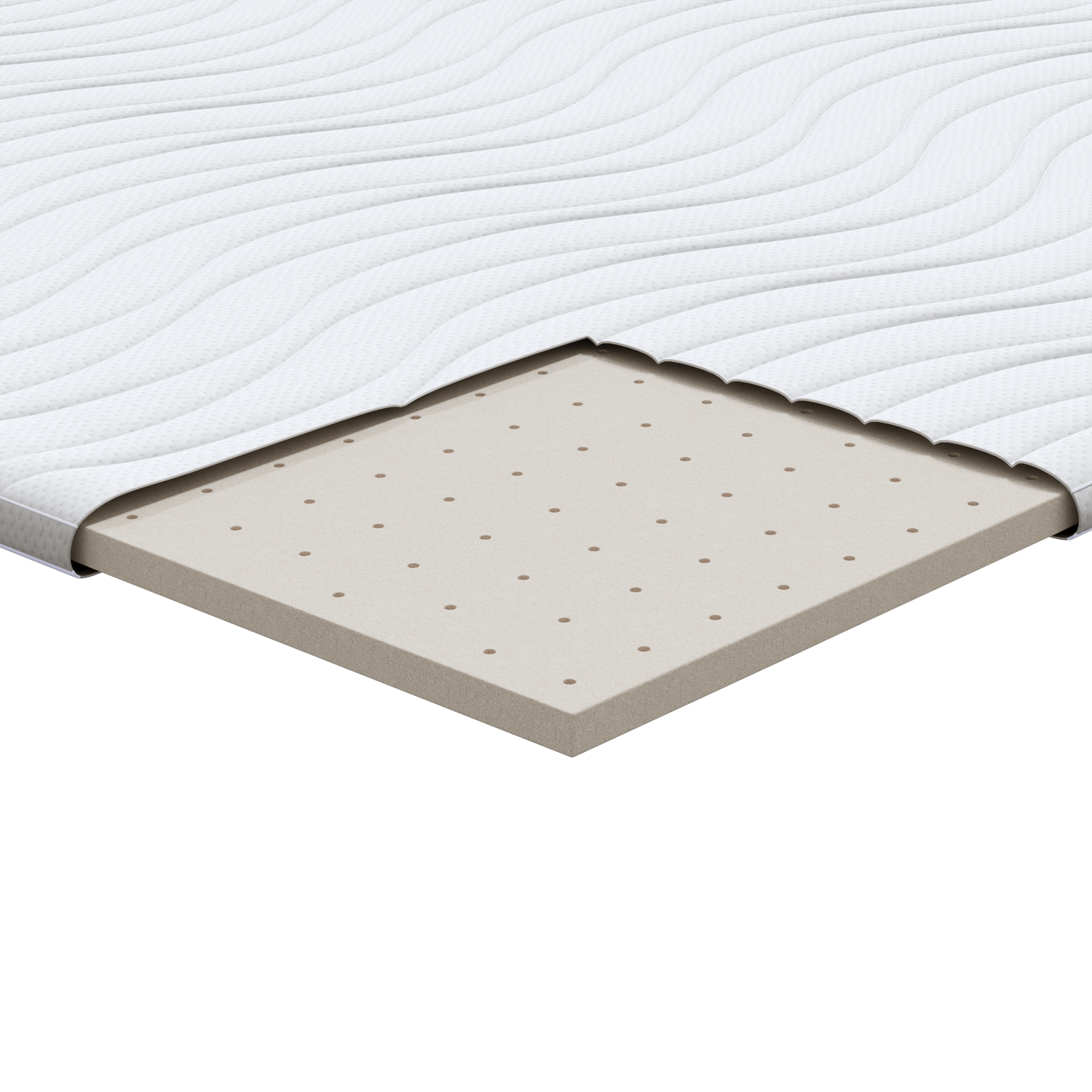 Păturile pentru saltea Alb 180 x 200 cm Polyester fără adeziv GartenMobel Dekor