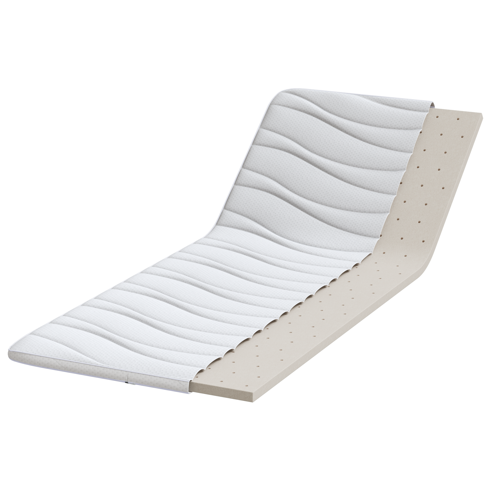 Păturile pentru saltea Alb 80 x 200 cm Polyester fără adeziv GartenMobel Dekor