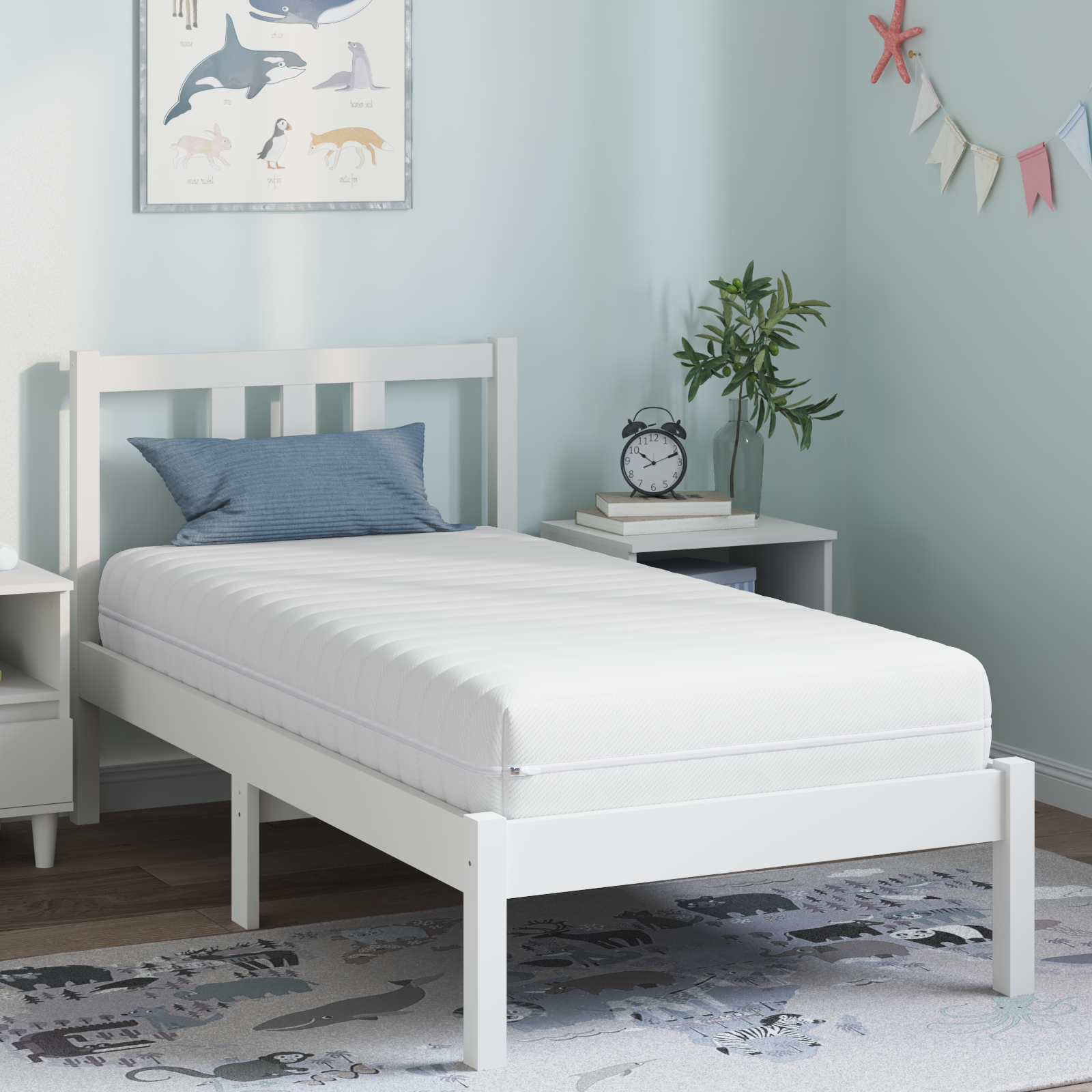 Saltele Alb 80 x 160 cm Țesătură din 100% poliester GartenMobel Dekor
