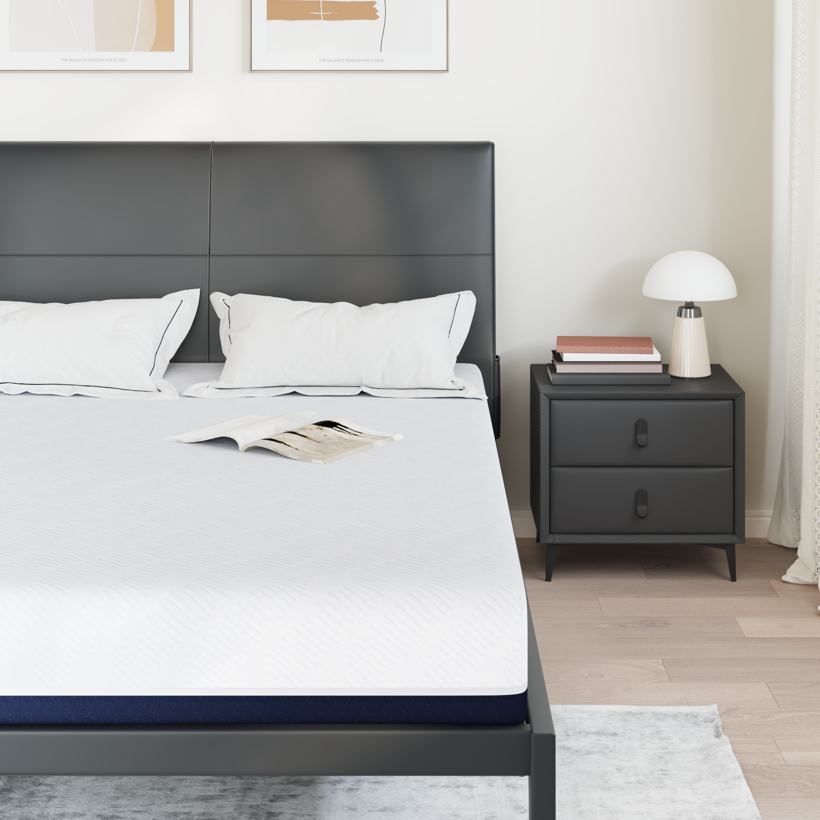Saltele Alb și albastru Țesătură jacquard din poliester 100% GartenMobel Dekor