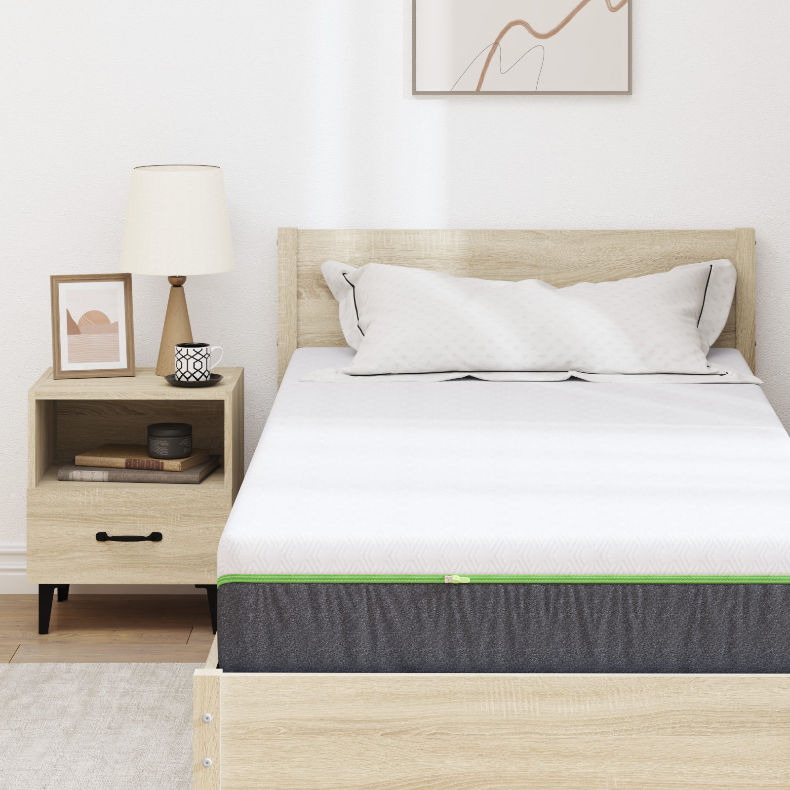 Saltele Alb și gri Țesătură jacquard din poliester 100% GartenMobel Dekor