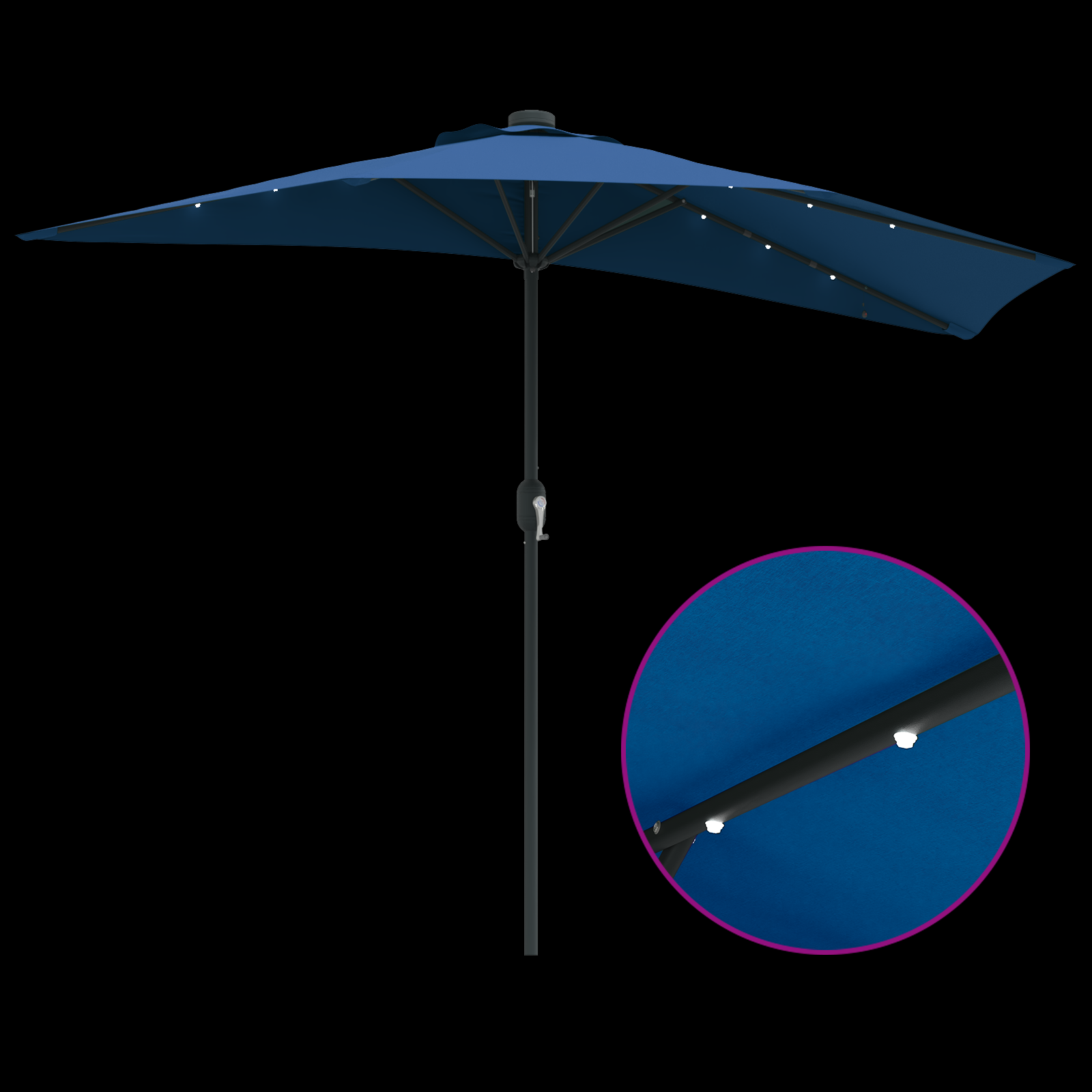 Parasol de Grădină Albastru azur 294 x 150 x 224 cm țesătură GartenMobel Dekor