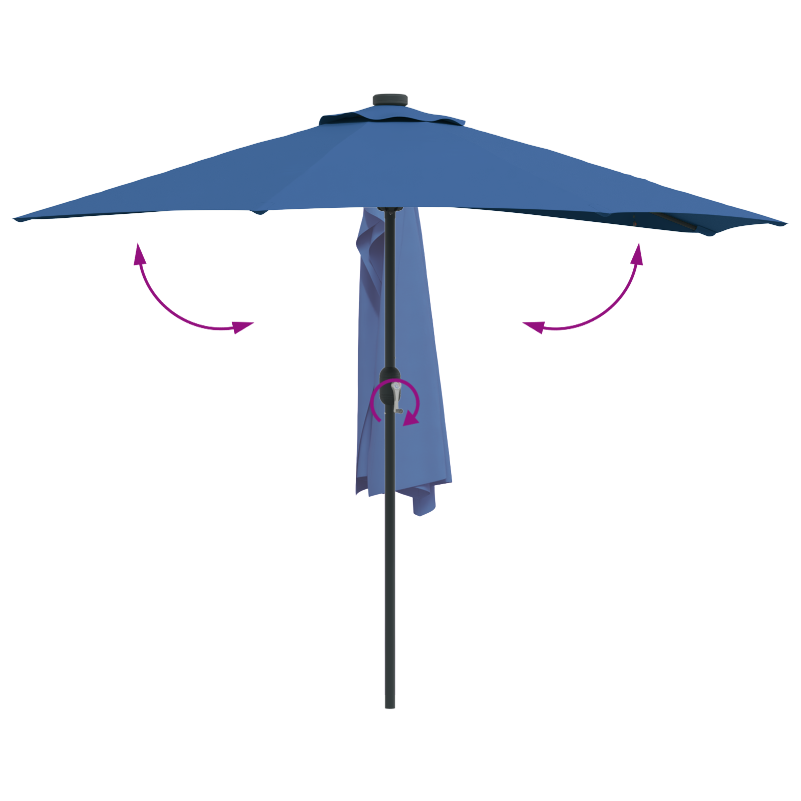 Parasol de Grădină Albastru azur 294 x 150 x 224 cm țesătură GartenMobel Dekor
