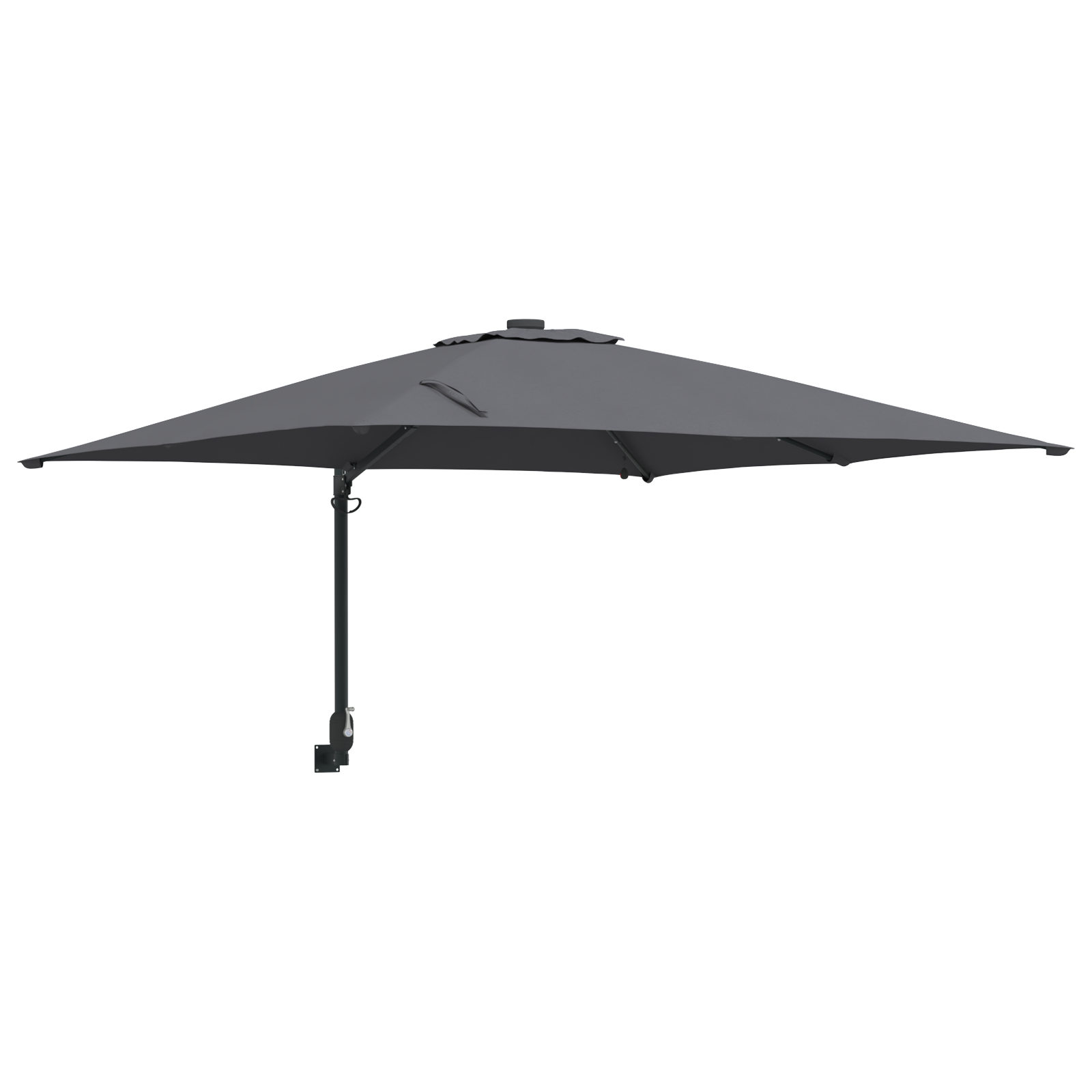 Parasol de Grădină Antracit 248.5 x 247.5 x 160 cm țesătură GartenMobel Dekor