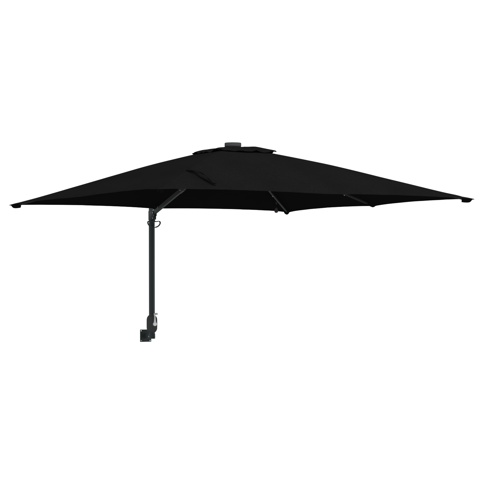 Parasol de Grădină Negru 248.5 x 247.5 x 160 cm țesătură GartenMobel Dekor