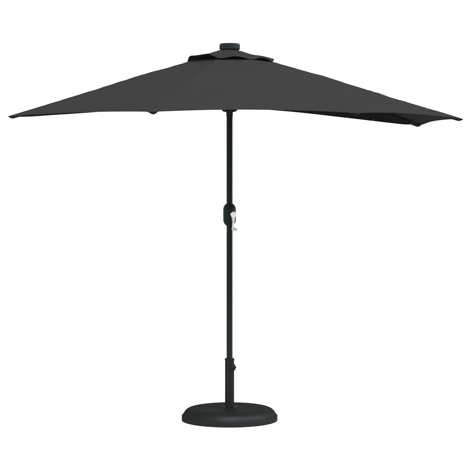 Parasol de Grădină Negru 294 x 150 x 224 cm țesătură GartenMobel Dekor