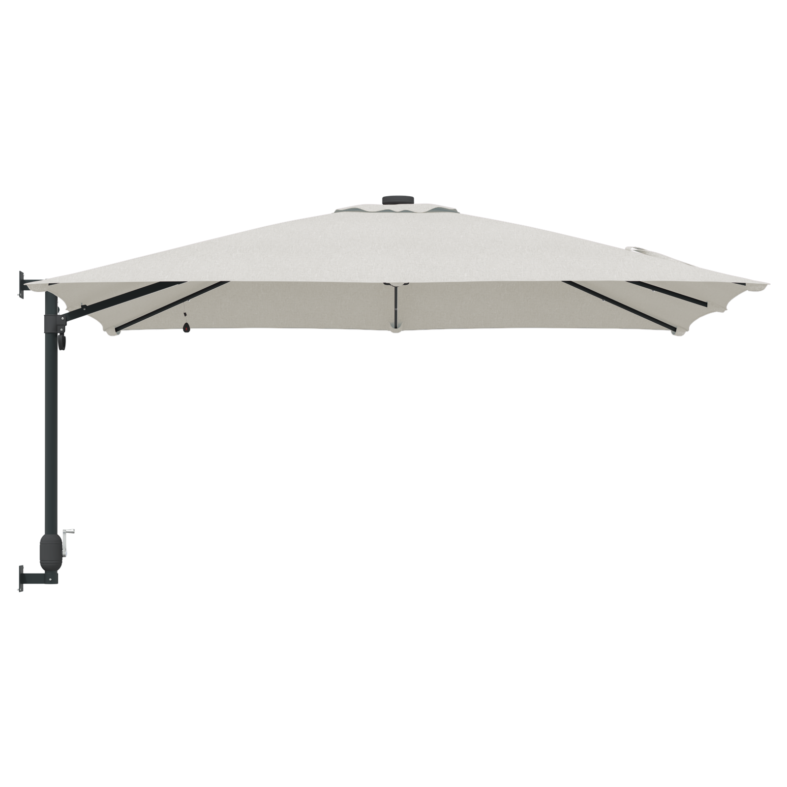 Parasol de Grădină Nisipiu 248.5 x 247.5 x 160 cm țesătură GartenMobel Dekor