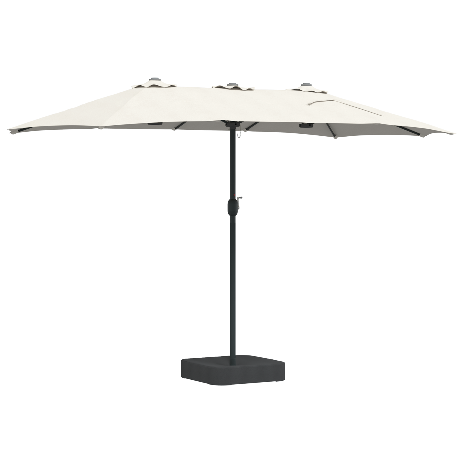 Parasol de Grădină Nisipiu 385 x 209 x 244 cm țesătură GartenMobel Dekor