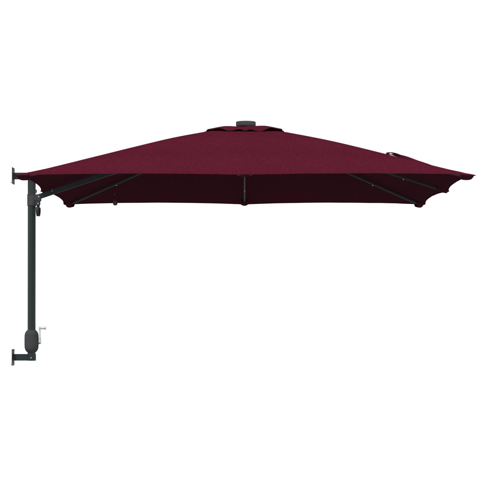 Parasol de Grădină Roșu bordo 248.5 x 247.5 x 160 cm țesătură GartenMobel Dekor