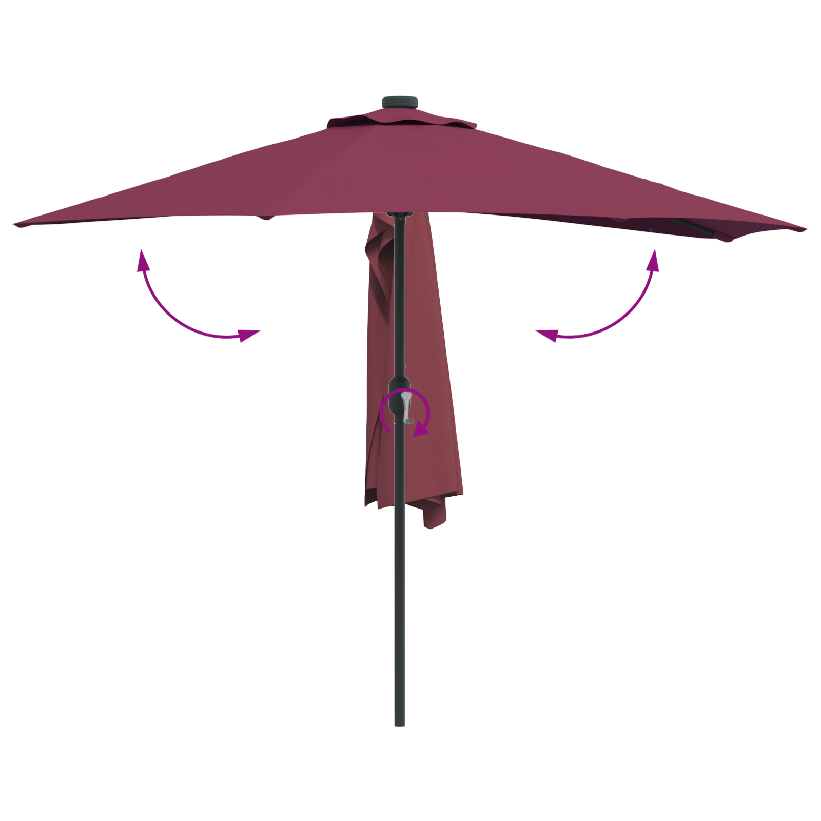 Parasol de Grădină Roșu bordo 294 x 150 x 224 cm țesătură GartenMobel Dekor