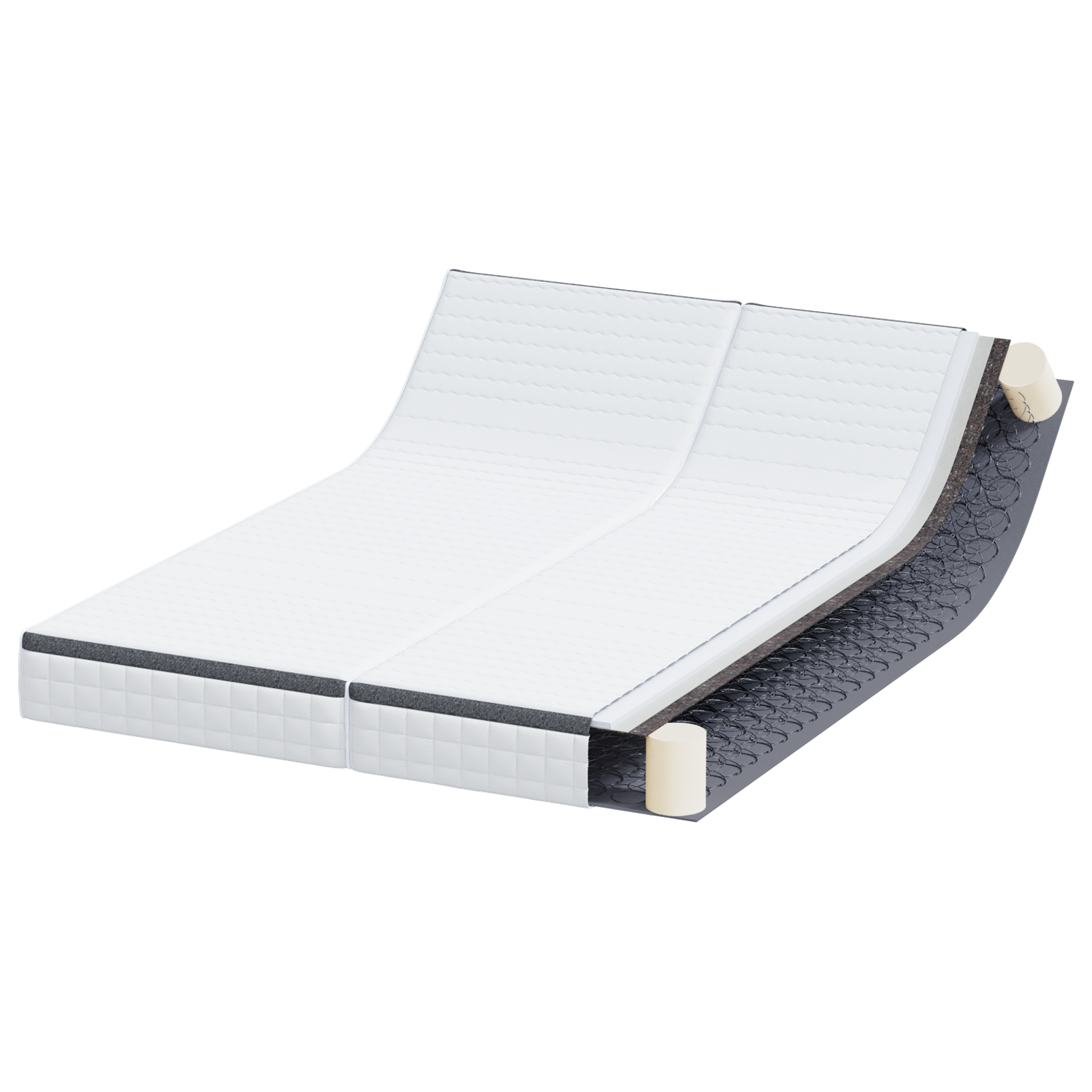 Saltele 2 pcs Alb, Gri 70 x 200 cm Țesătură tricotată GartenMobel Dekor