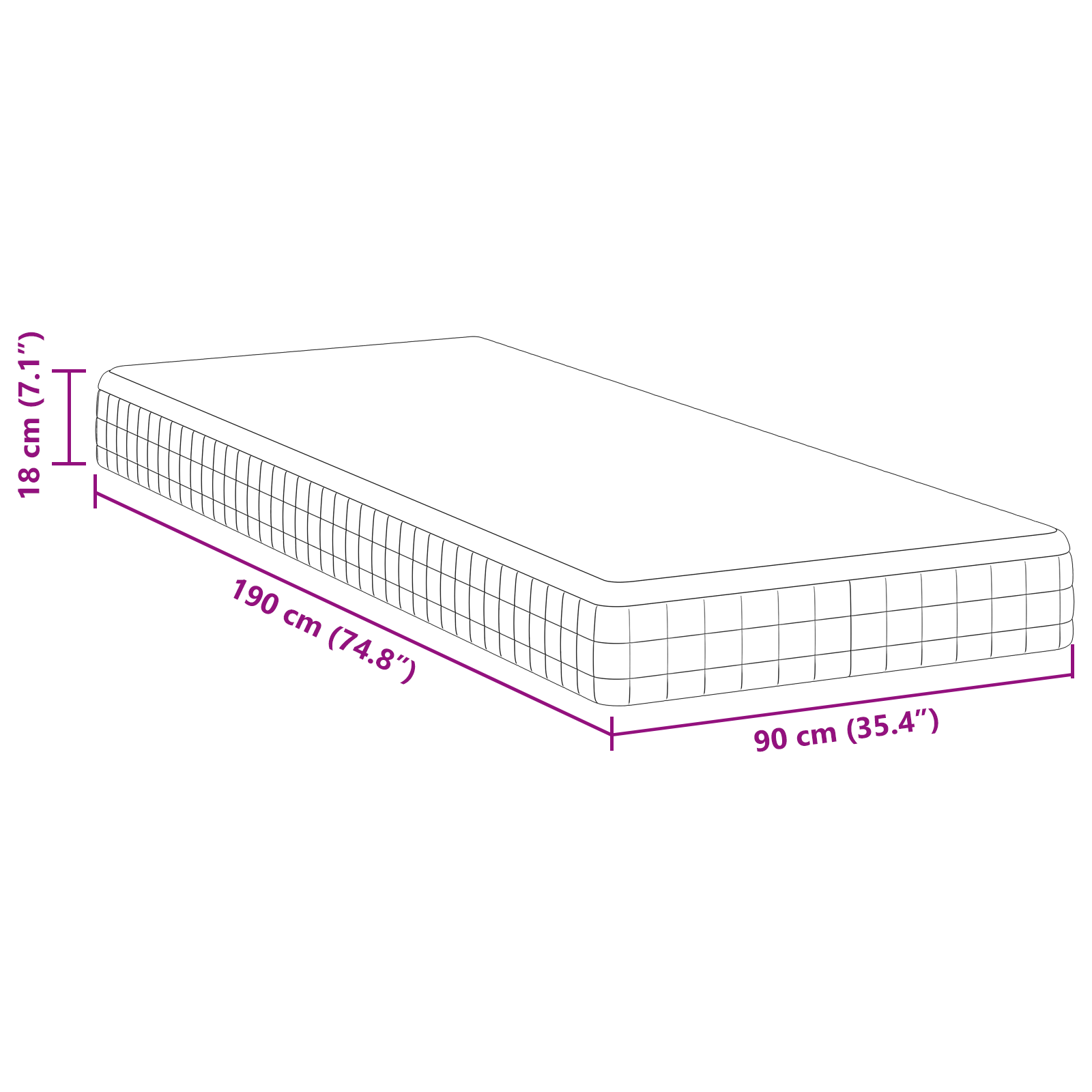 Saltele Alb, Gri 90 x 190 cm Țesătură tricotată GartenMobel Dekor