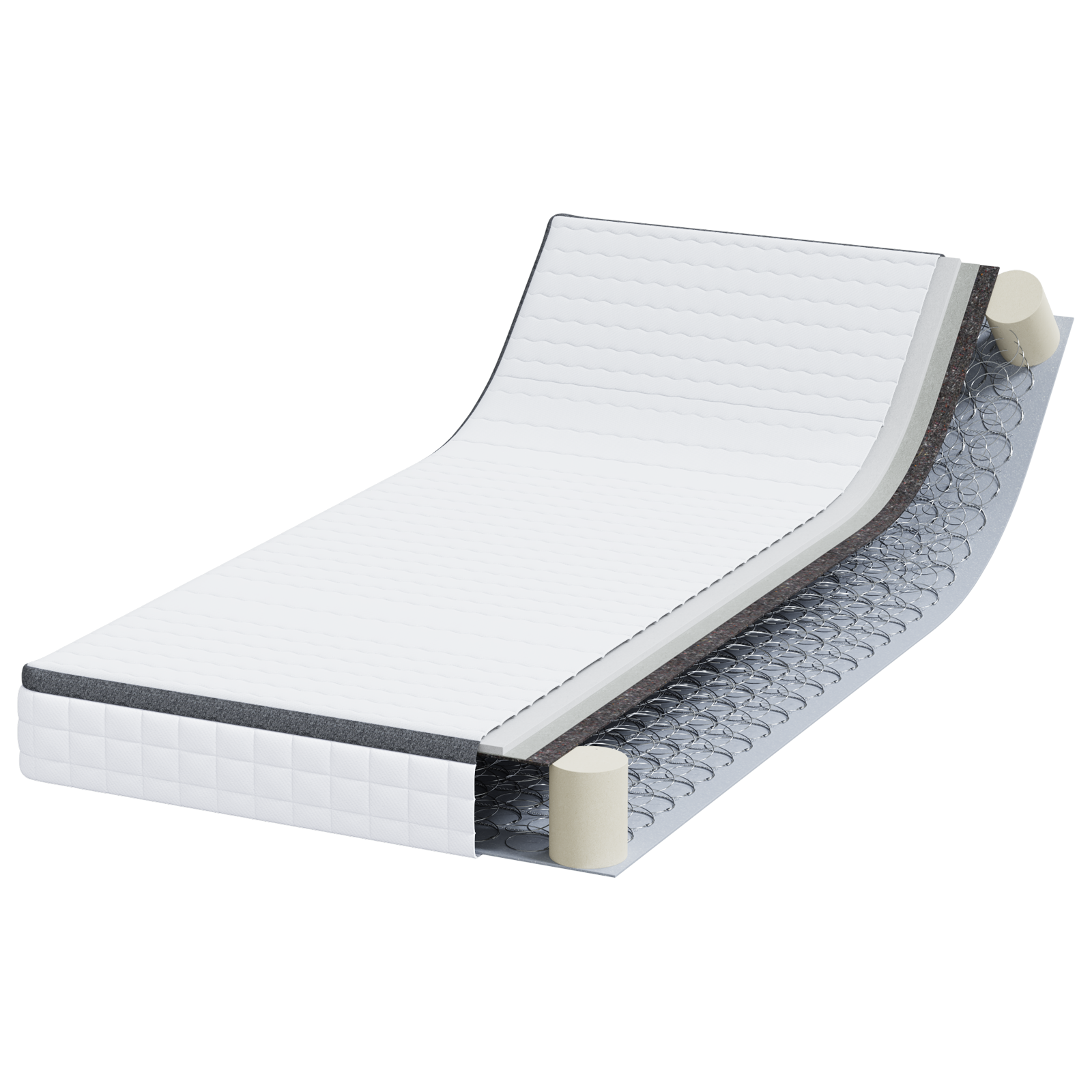 Saltele Alb, Gri 90 x 200 cm Țesătură tricotată GartenMobel Dekor