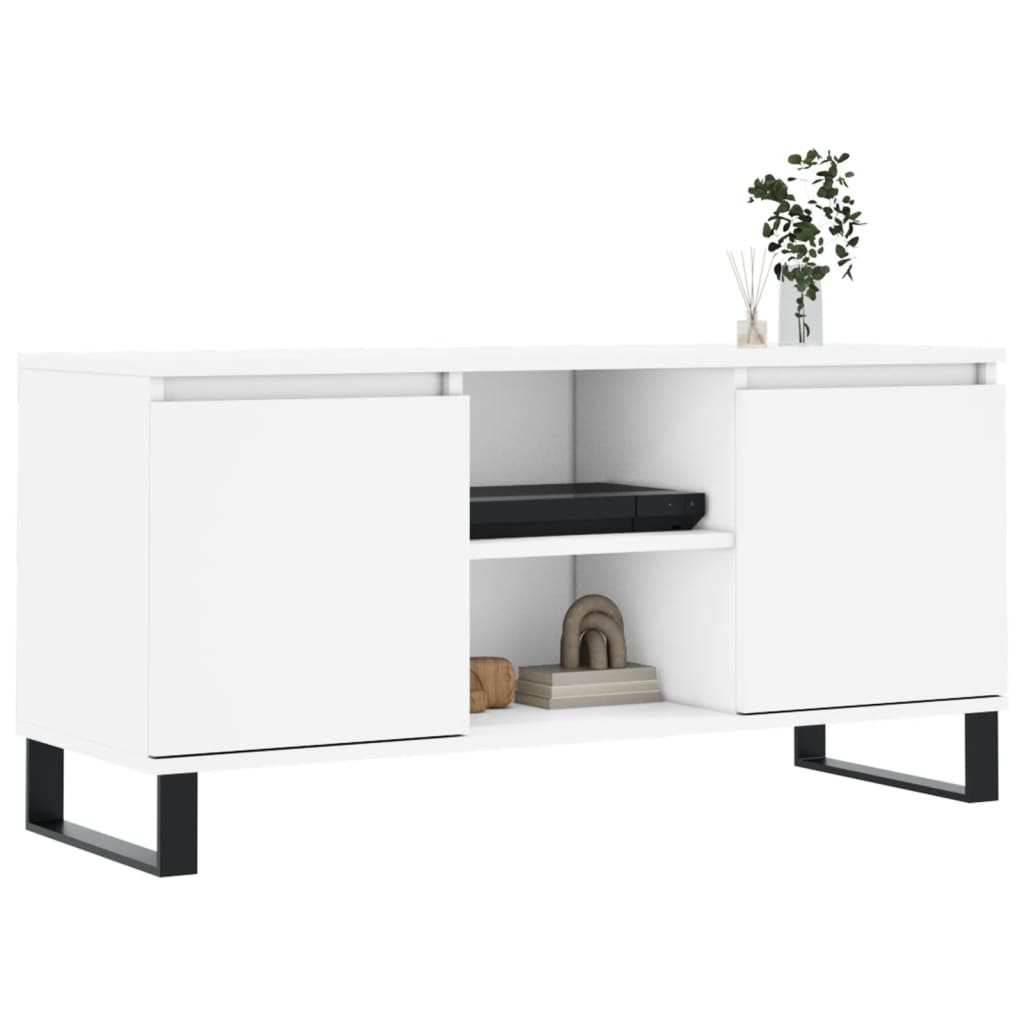 Comodă TV, alb, 104x35x50 cm, lemn compozit GartenMobel Dekor