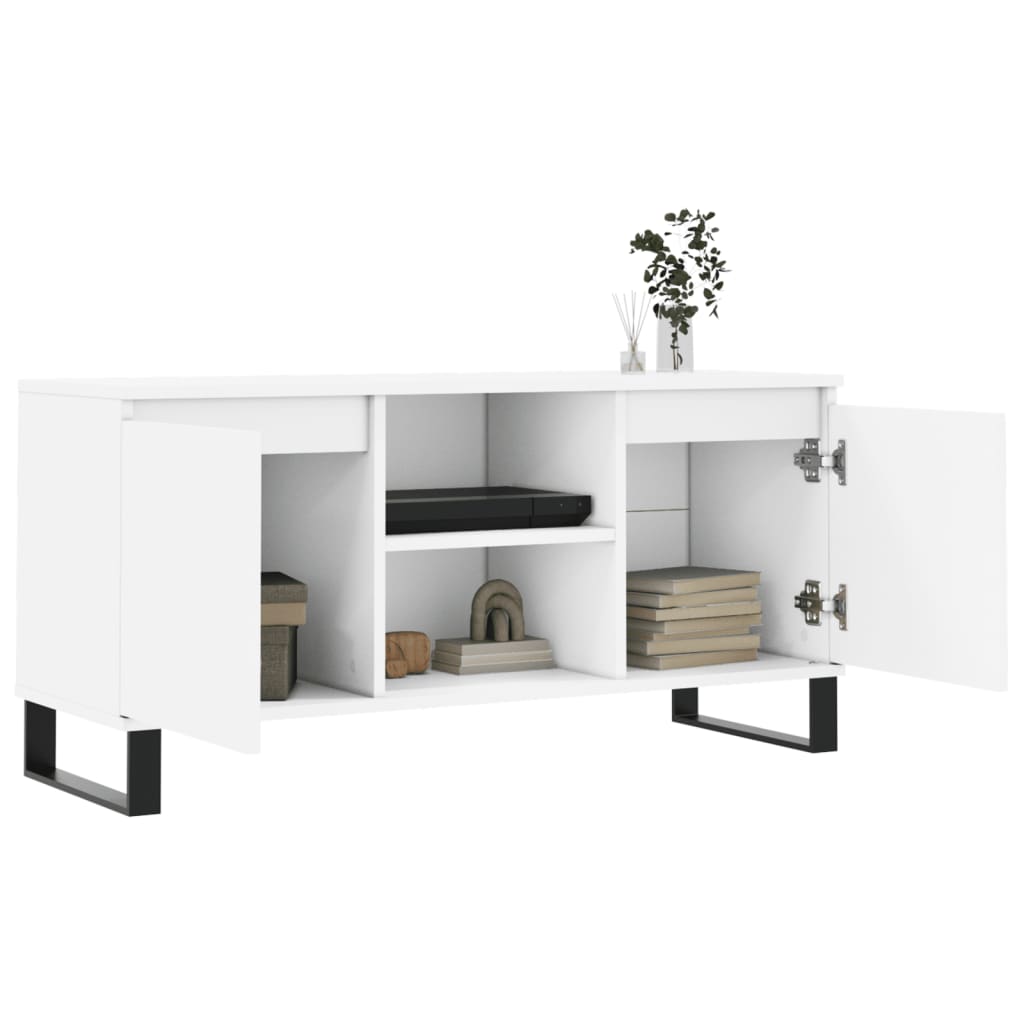 Comodă TV, alb, 104x35x50 cm, lemn compozit GartenMobel Dekor