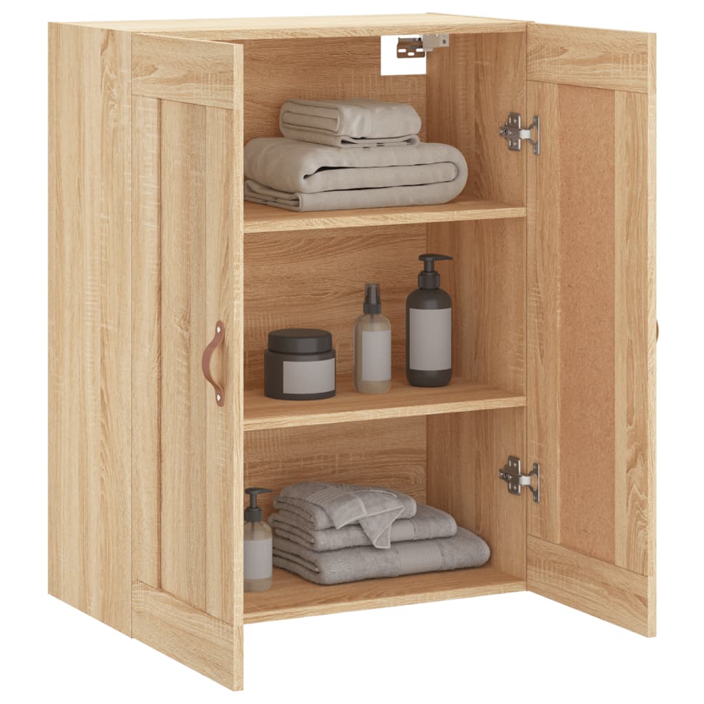 Dulap TV pe perete stejar sonoma, 69,5x34x90 cm, lemn prelucrat GartenMobel Dekor
