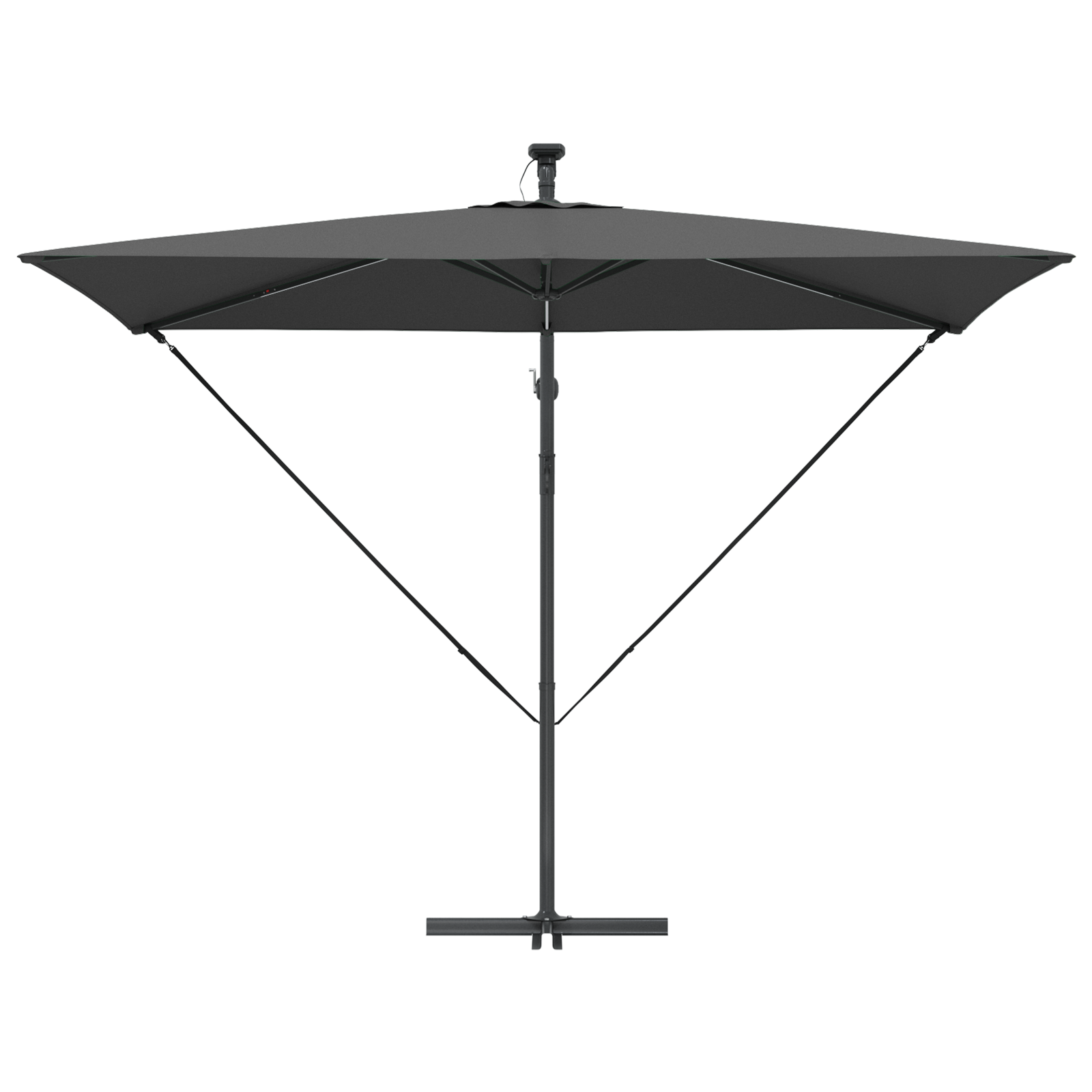 Parasol banana cu brațe cu blocare Antracit 294 x 200 x 254 cm GartenMobel Dekor