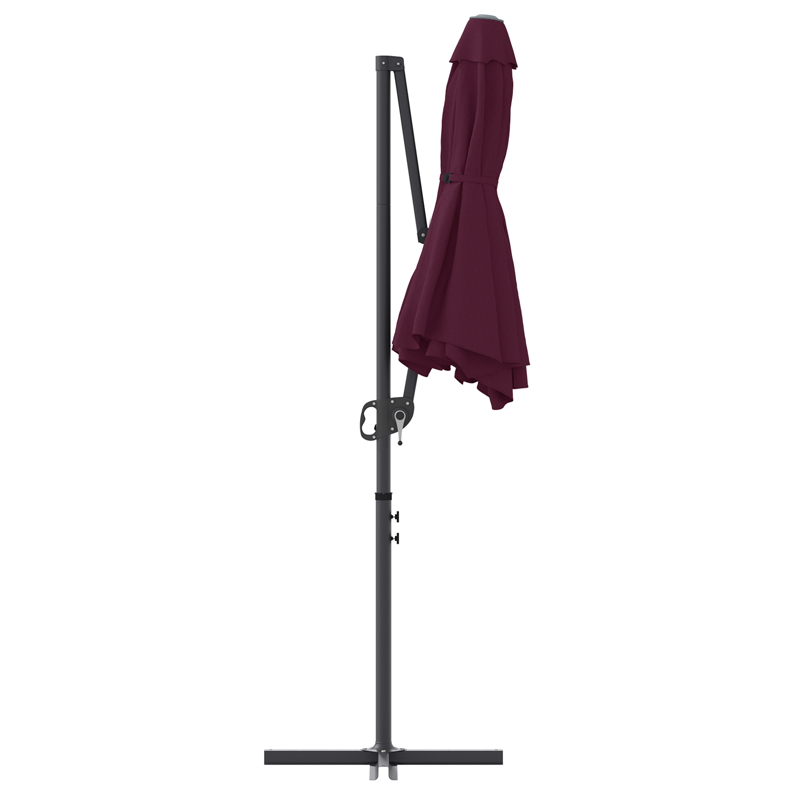 Parasol cu braț cantilever pentru grădină Roșu bordo mare GartenMobel Dekor