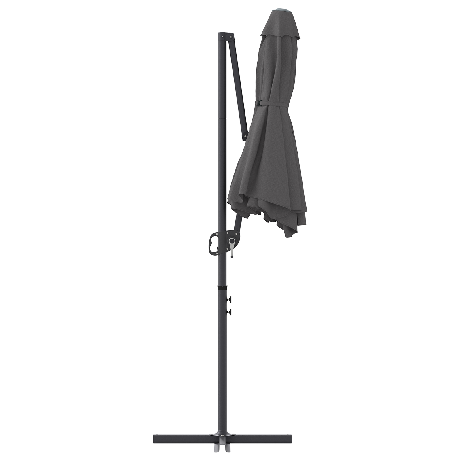 Parasol cu braț cantilever pentru grădină cu blocare Antracit GartenMobel Dekor