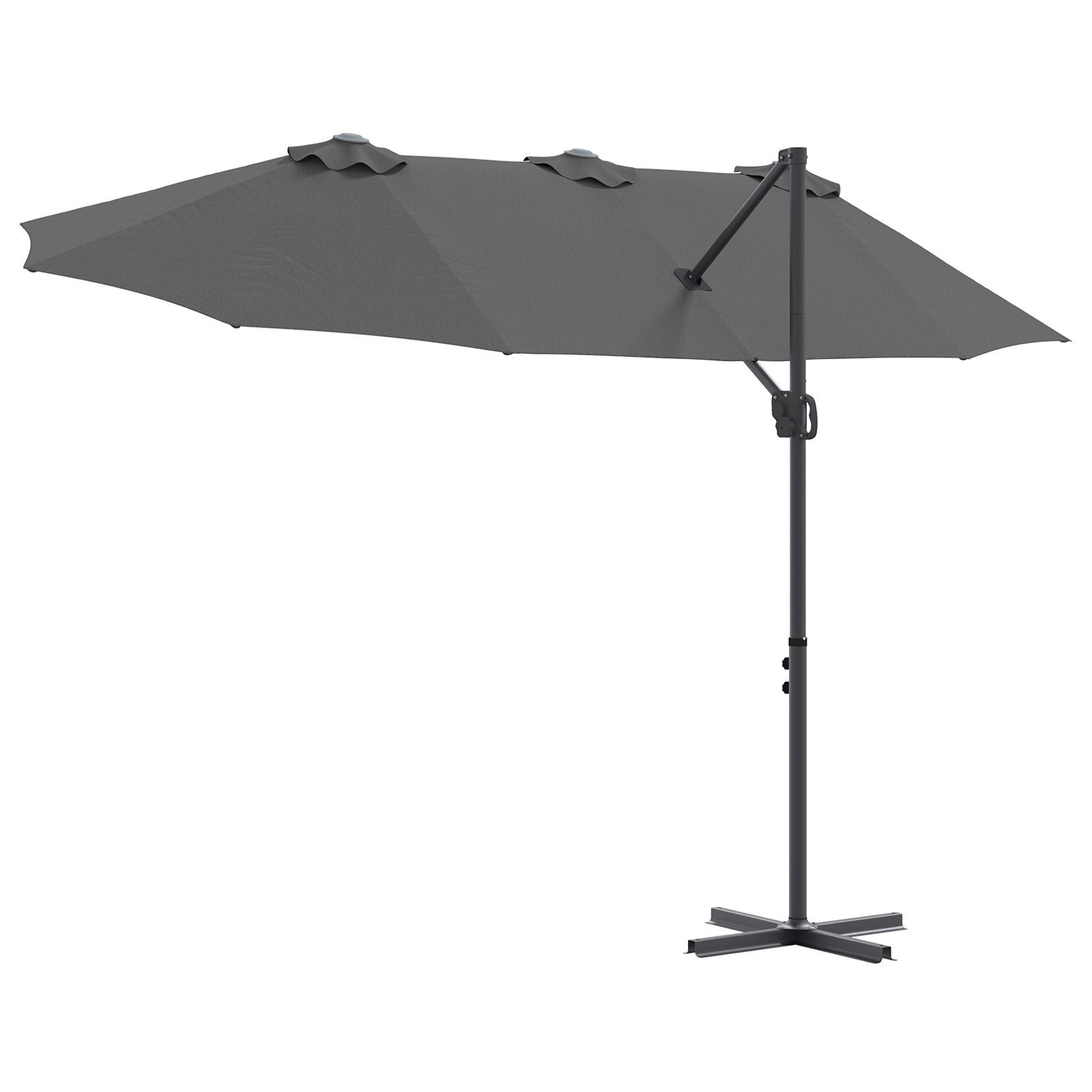 Parasol cu braț cantilever pentru grădină cu blocare Antracit GartenMobel Dekor