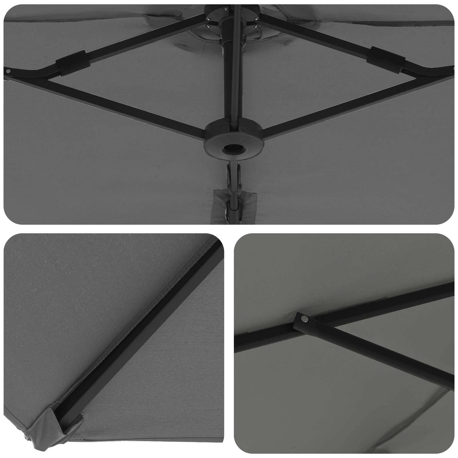 Parasol cu braț cantilever pentru grădină cu blocare Antracit GartenMobel Dekor