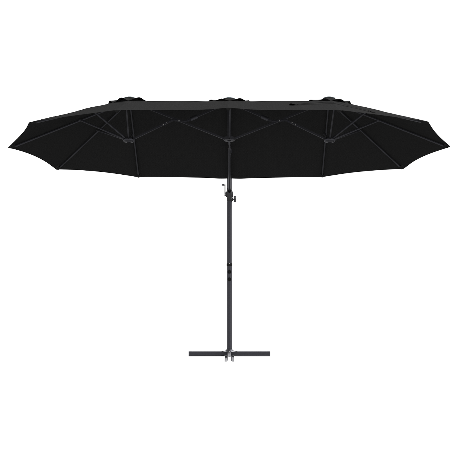 Parasol cu braț cantilever pentru grădină cu blocare Negru mare GartenMobel Dekor