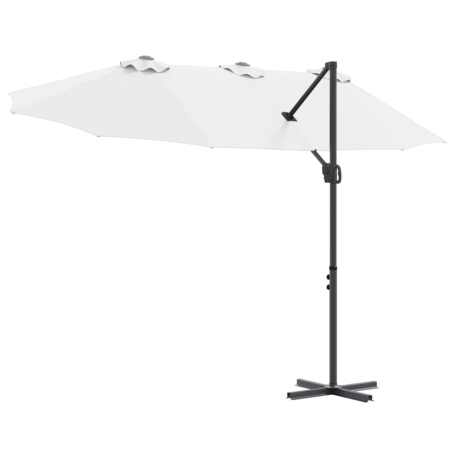 Parasol cu braț cantilever pentru grădină cu blocare Nisipiu GartenMobel Dekor