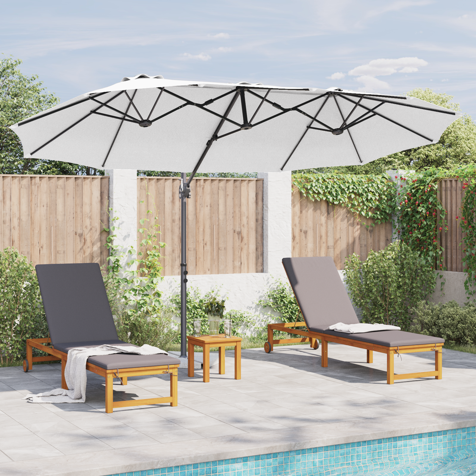 Parasol cu braț cantilever pentru grădină cu blocare Nisipiu GartenMobel Dekor