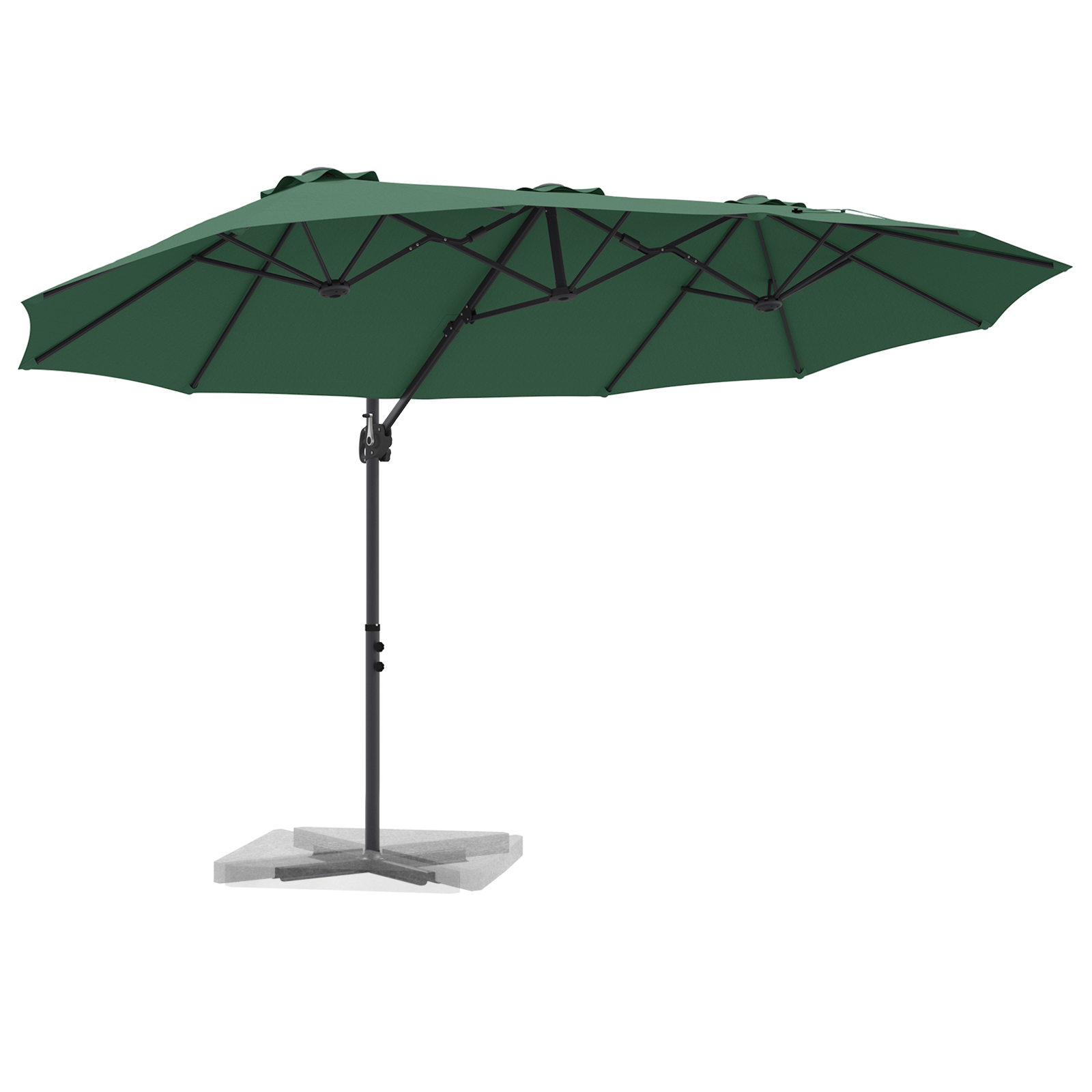 Parasol cu braț cantilever pentru grădină cu blocare Verde GartenMobel Dekor