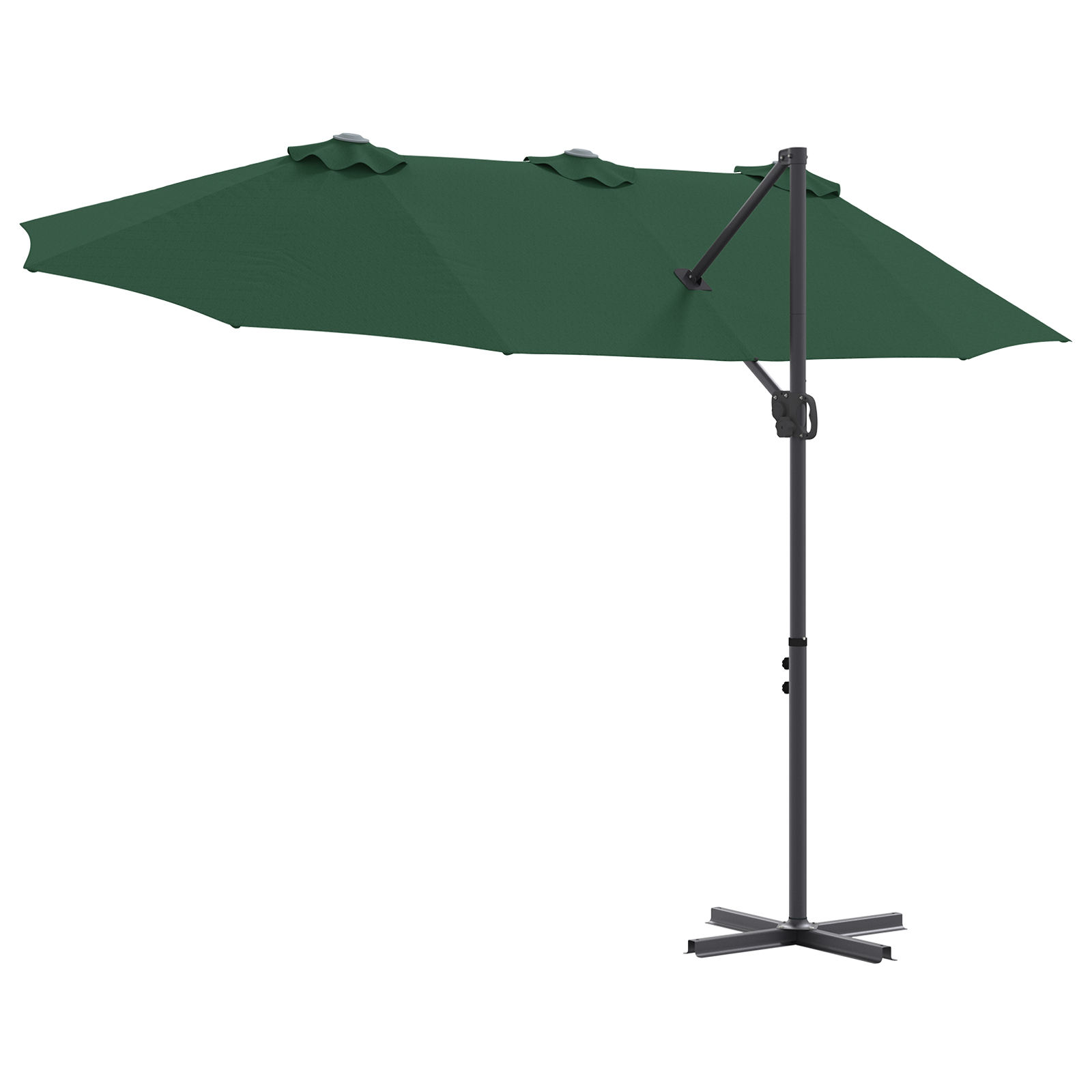 Parasol cu braț cantilever pentru grădină cu blocare Verde GartenMobel Dekor