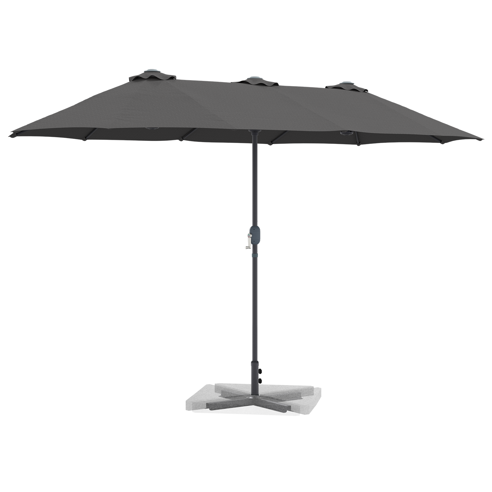Parasol de Grădină Antracit 380 x 196 x 235 cm GartenMobel Dekor