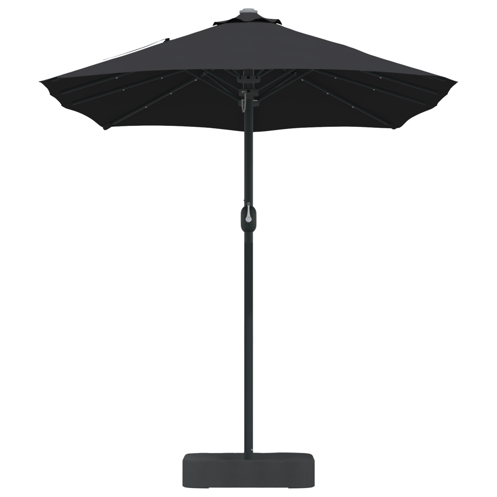 Parasol de Grădină Negru 385 x 209 x 244 cm țesătură GartenMobel Dekor