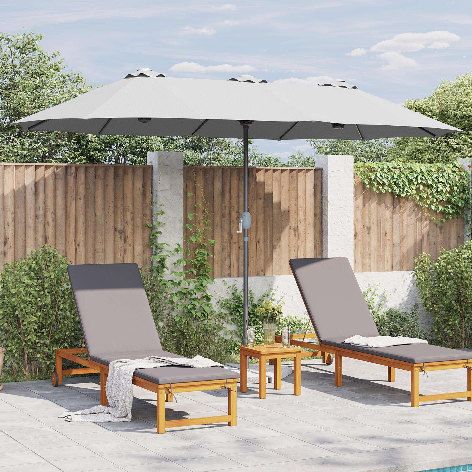 Parasol de Grădină Nisipiu 380 x 196 x 235 cm GartenMobel Dekor