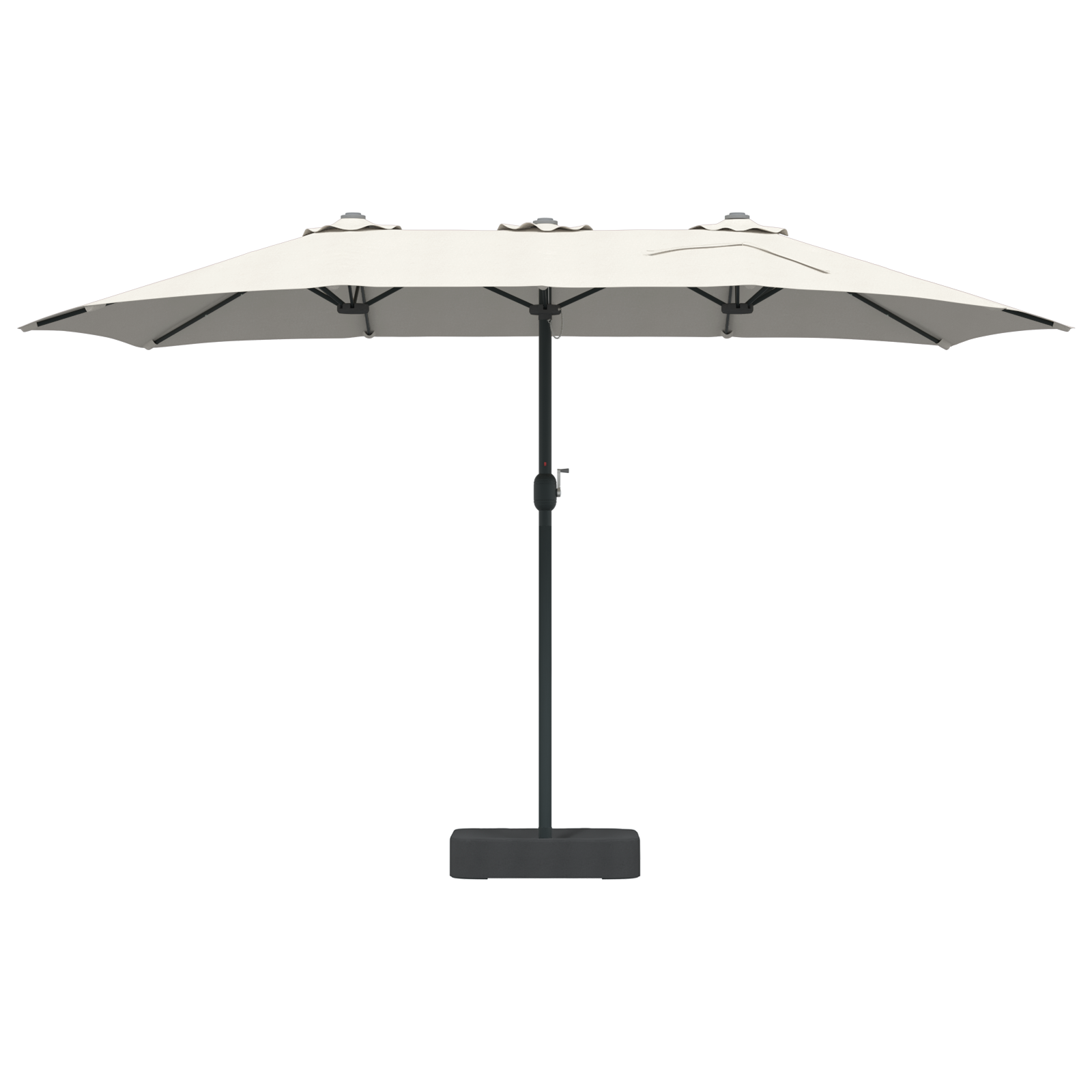 Parasol de Grădină Nisipiu 385 x 209 x 244 cm țesătură GartenMobel Dekor