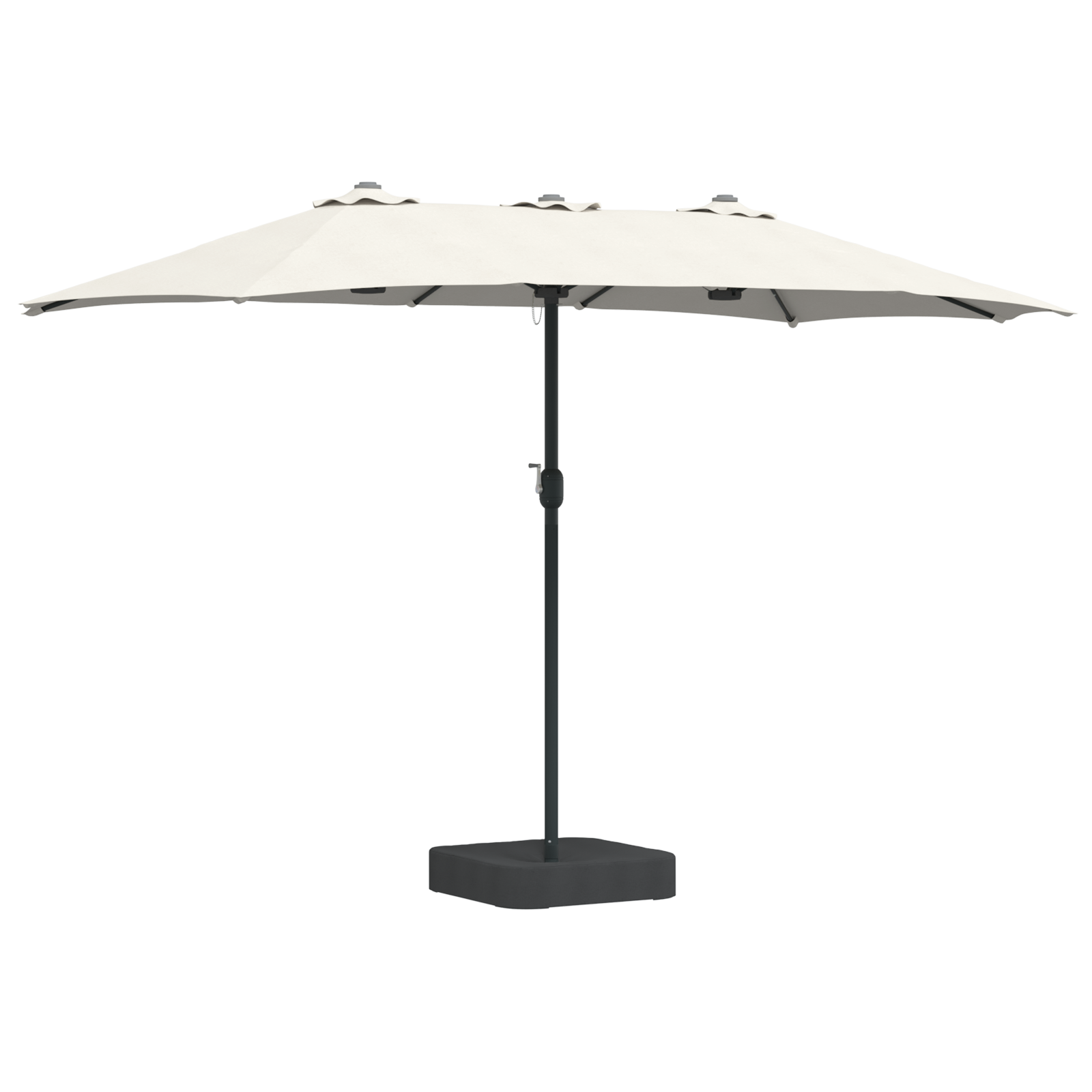 Parasol de Grădină Nisipiu 385 x 209 x 244 cm țesătură GartenMobel Dekor