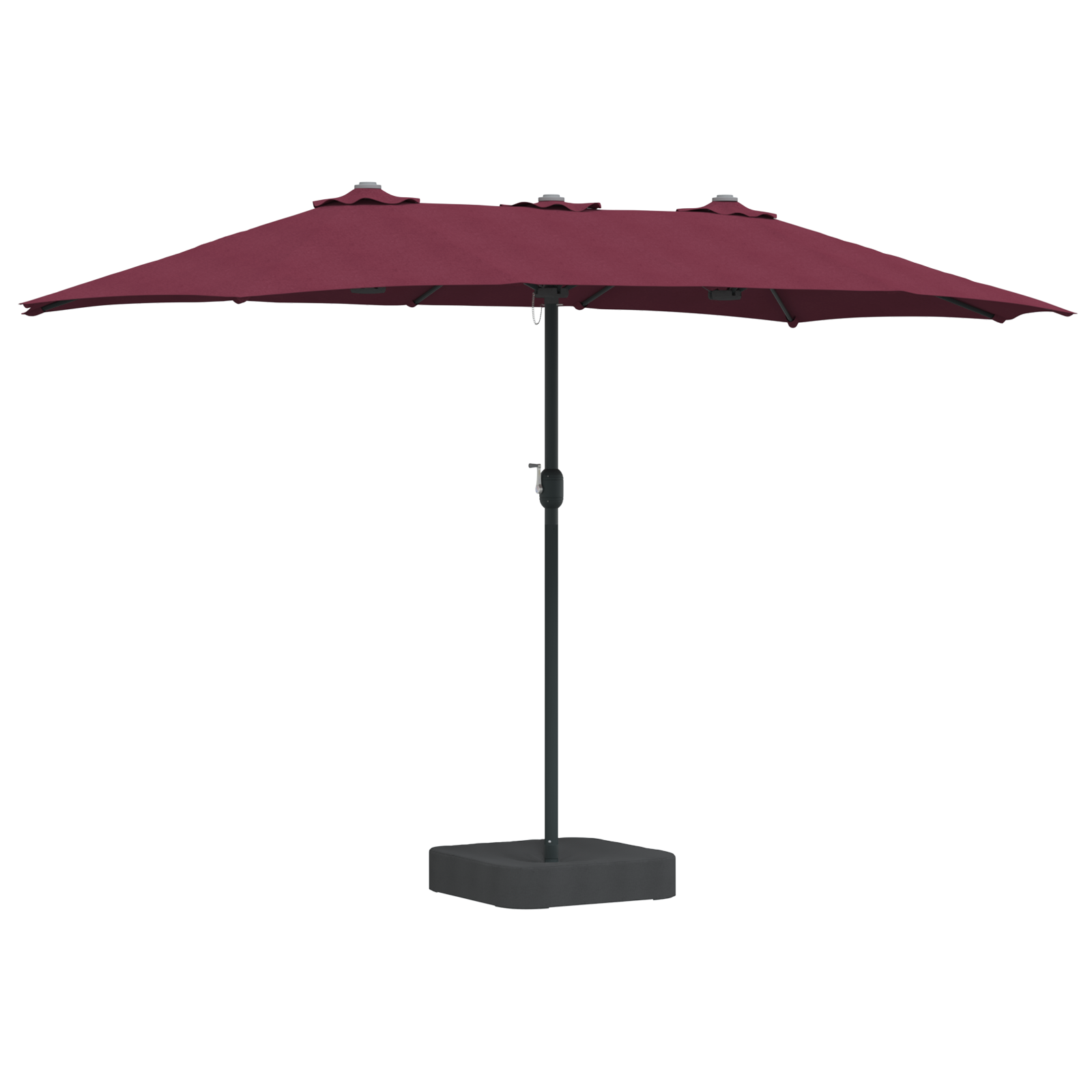 Parasol de Grădină Roșu bordo 385 x 209 x 244 cm țesătură GartenMobel Dekor