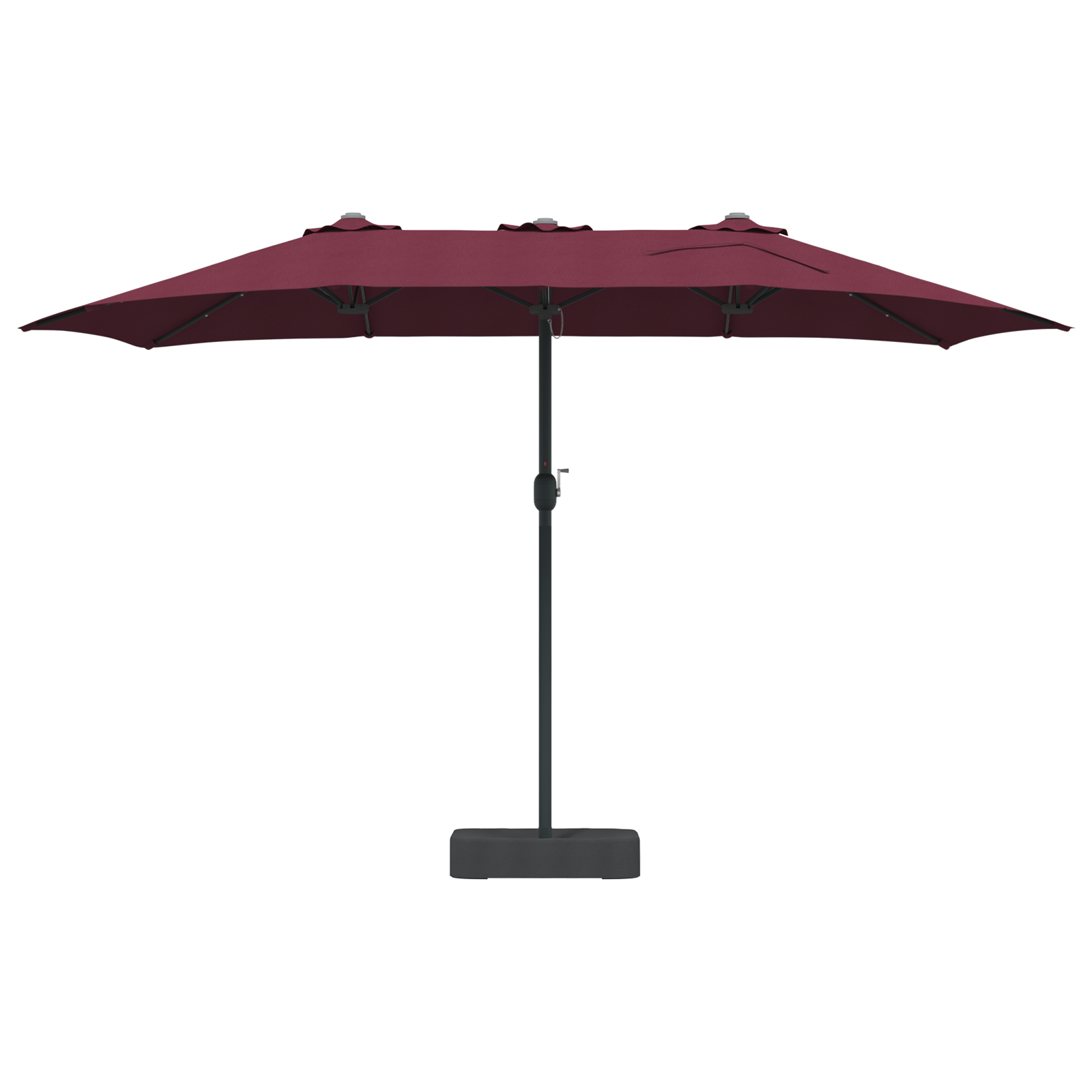 Parasol de Grădină Roșu bordo 385 x 209 x 244 cm țesătură GartenMobel Dekor