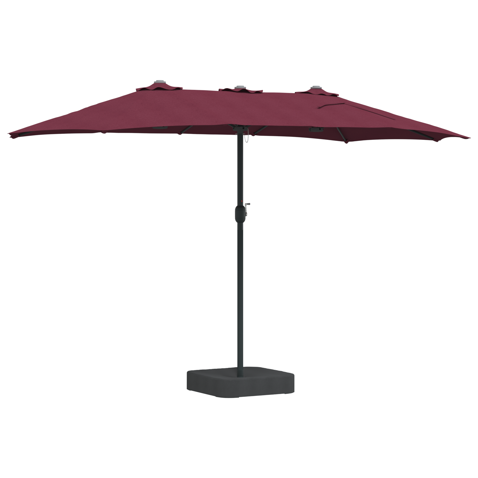 Parasol de Grădină Roșu bordo 385 x 209 x 244 cm țesătură GartenMobel Dekor
