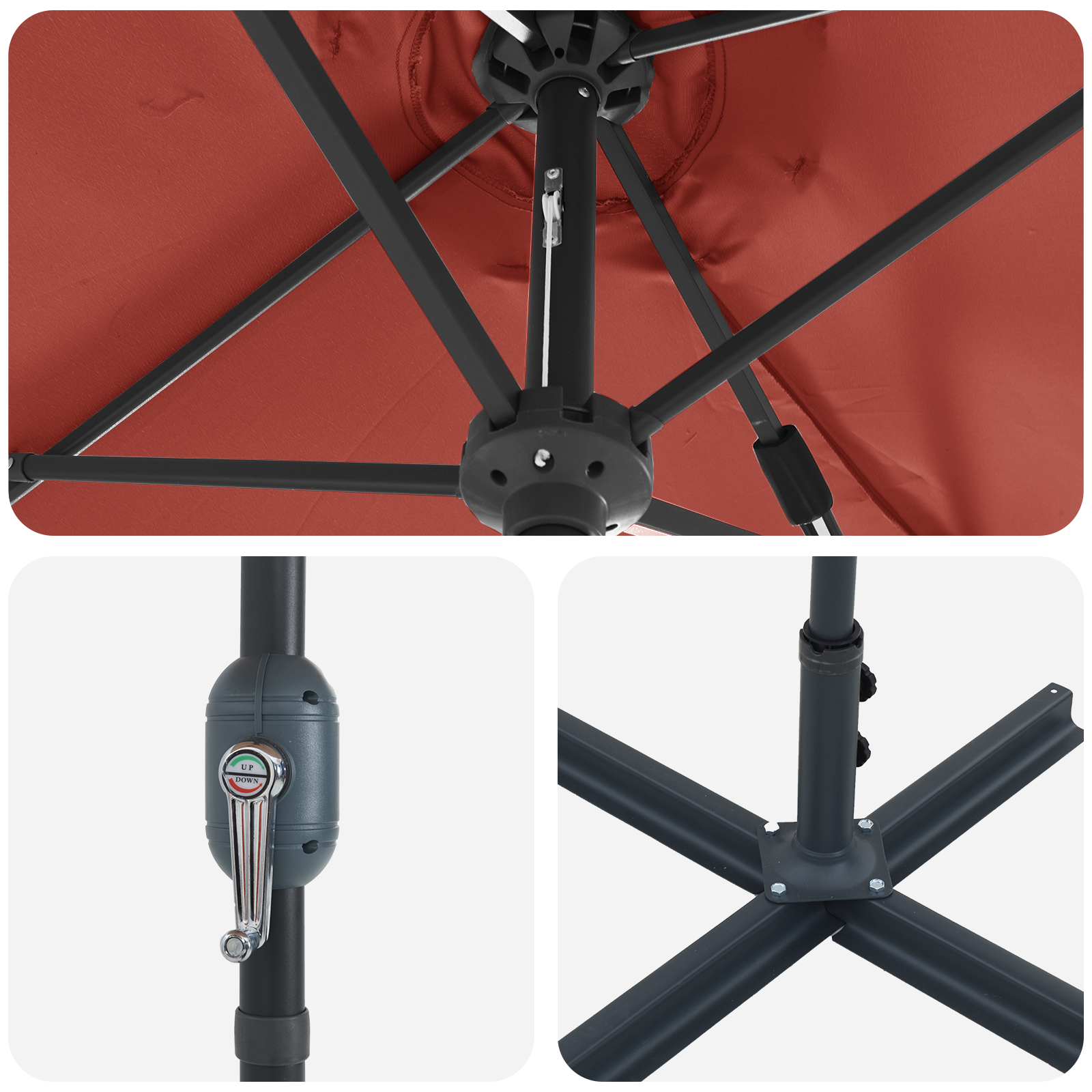 Parasol de Grădină Terracota 380 x 196 x 235 cm GartenMobel Dekor