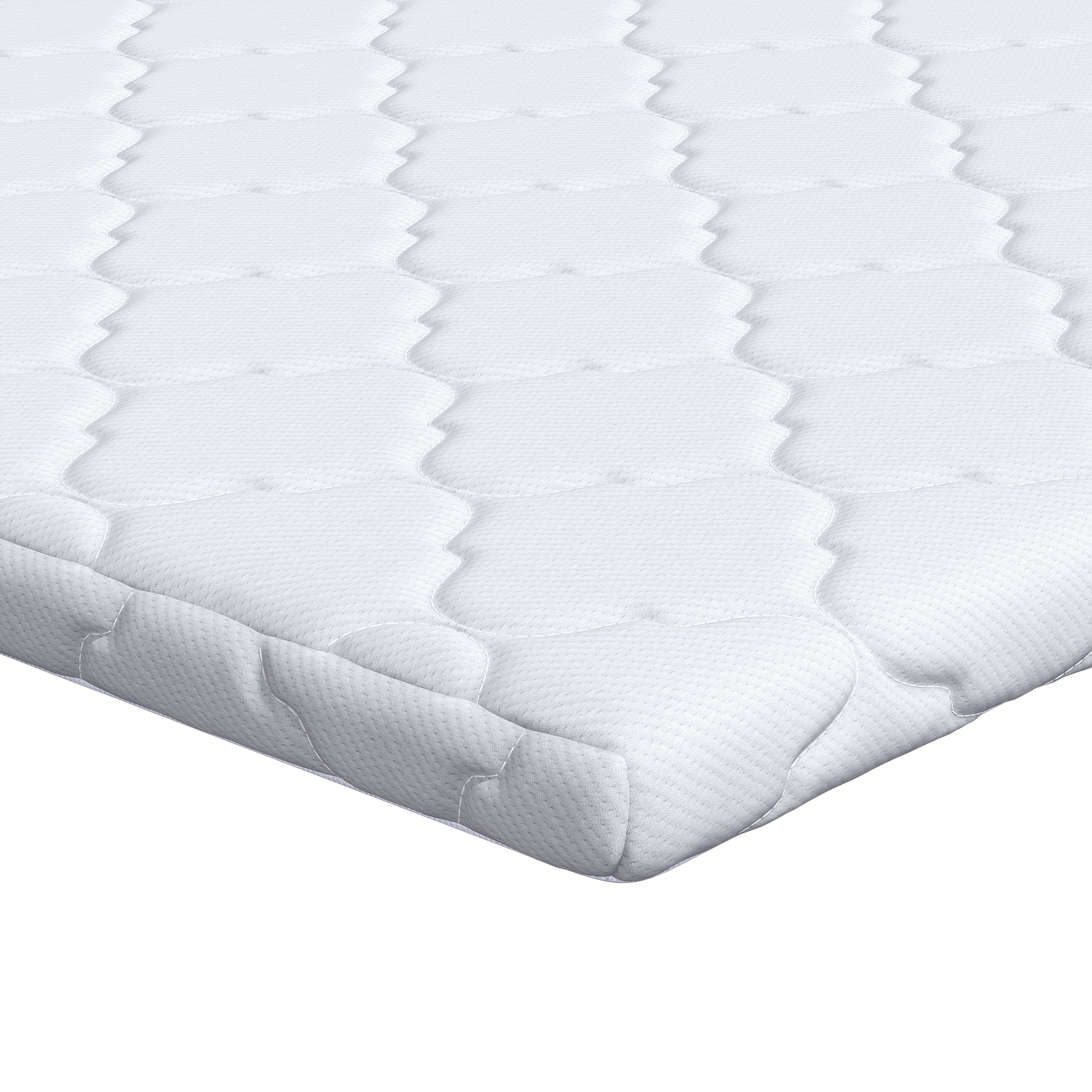 Păturile pentru saltea Alb 100 x 200 cm Polyester fără adeziv GartenMobel Dekor