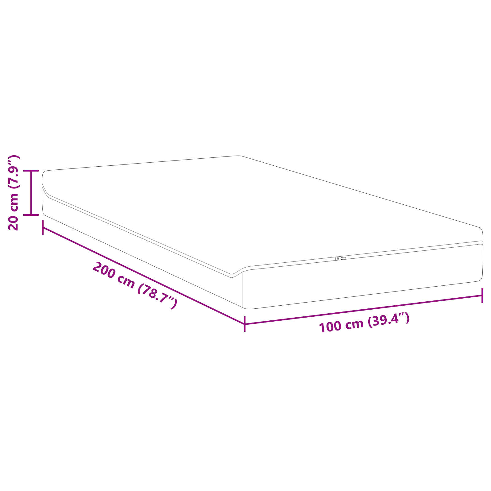 Saltele Alb, Gri 100 x 200 cm GartenMobel Dekor