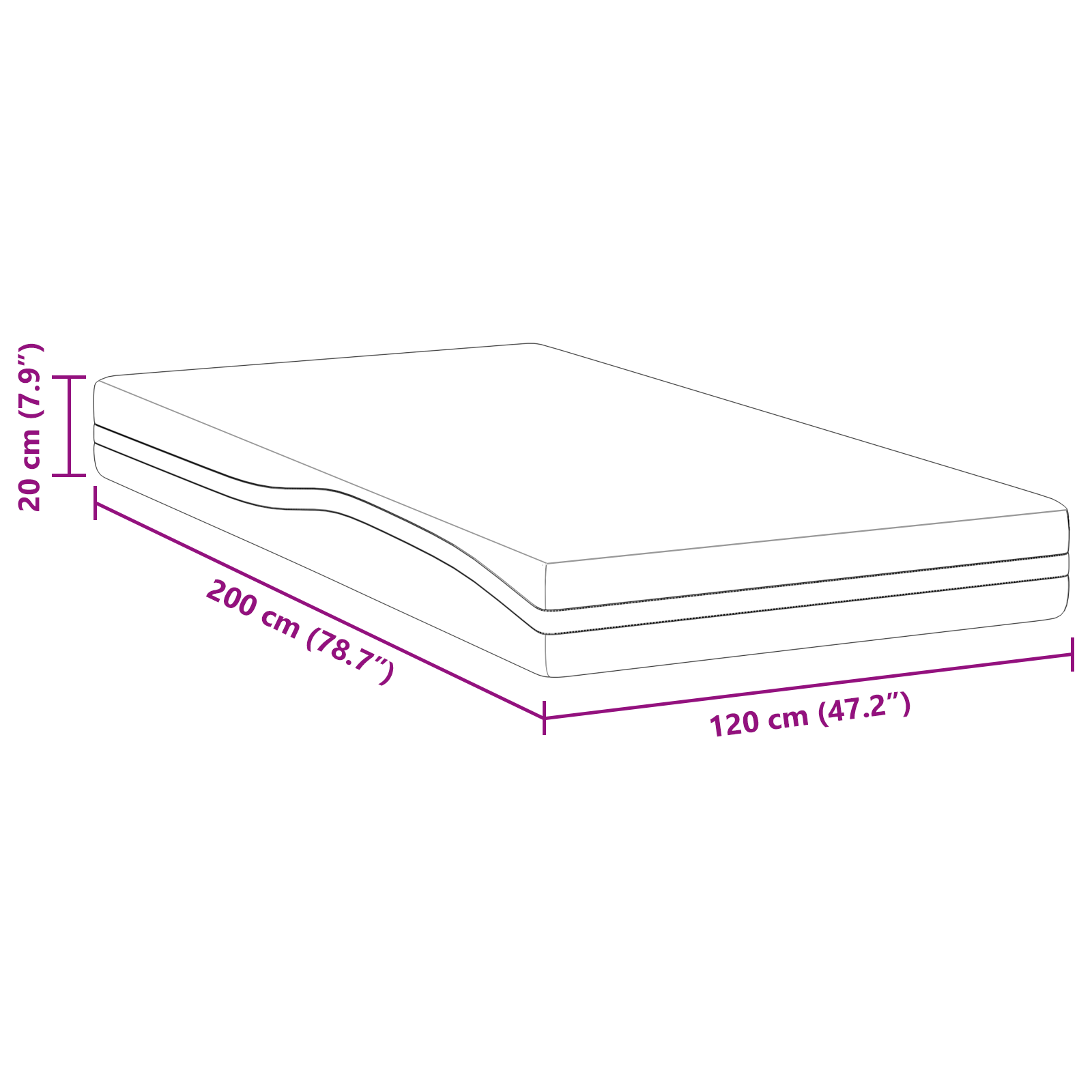 Saltele Alb, Gri 120 x 200 cm GartenMobel Dekor