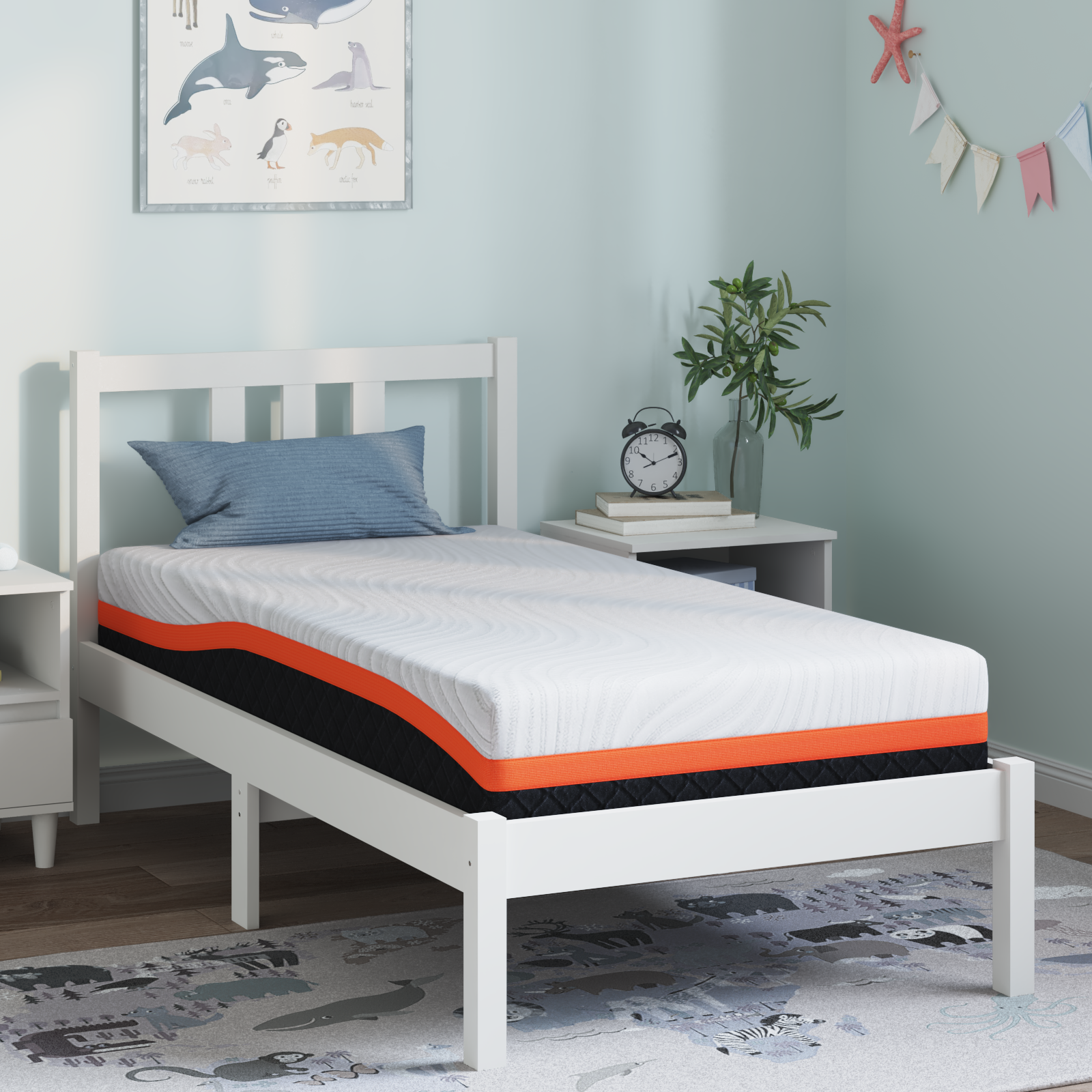 Saltele Alb, Gri 80 x 160 cm GartenMobel Dekor