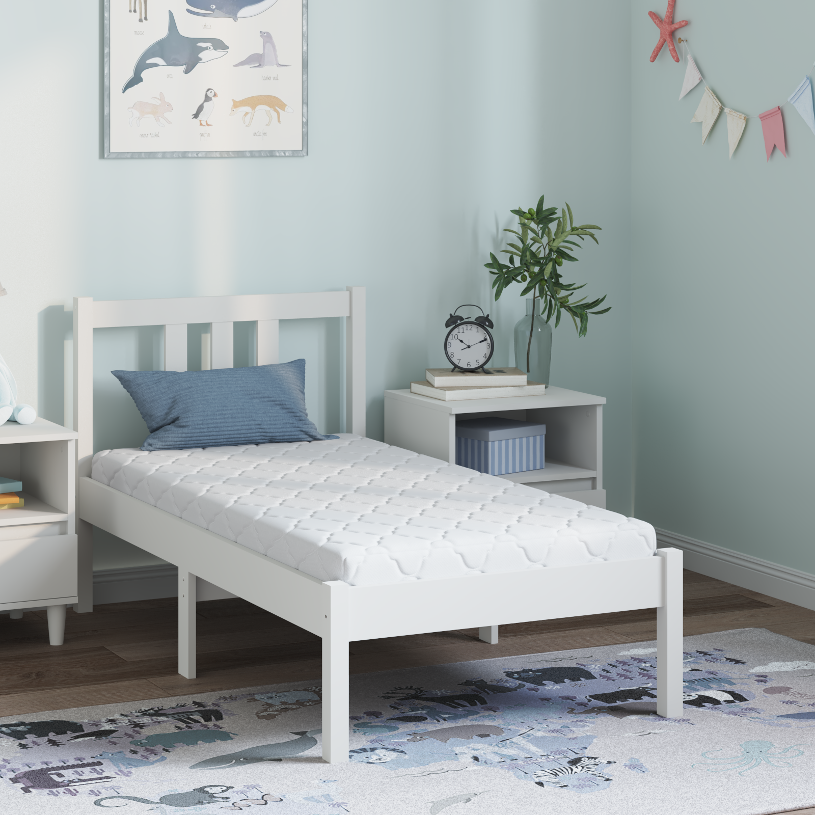 Saltele Alb 120 x 60 cm Țesătură din 100% poliester GartenMobel Dekor