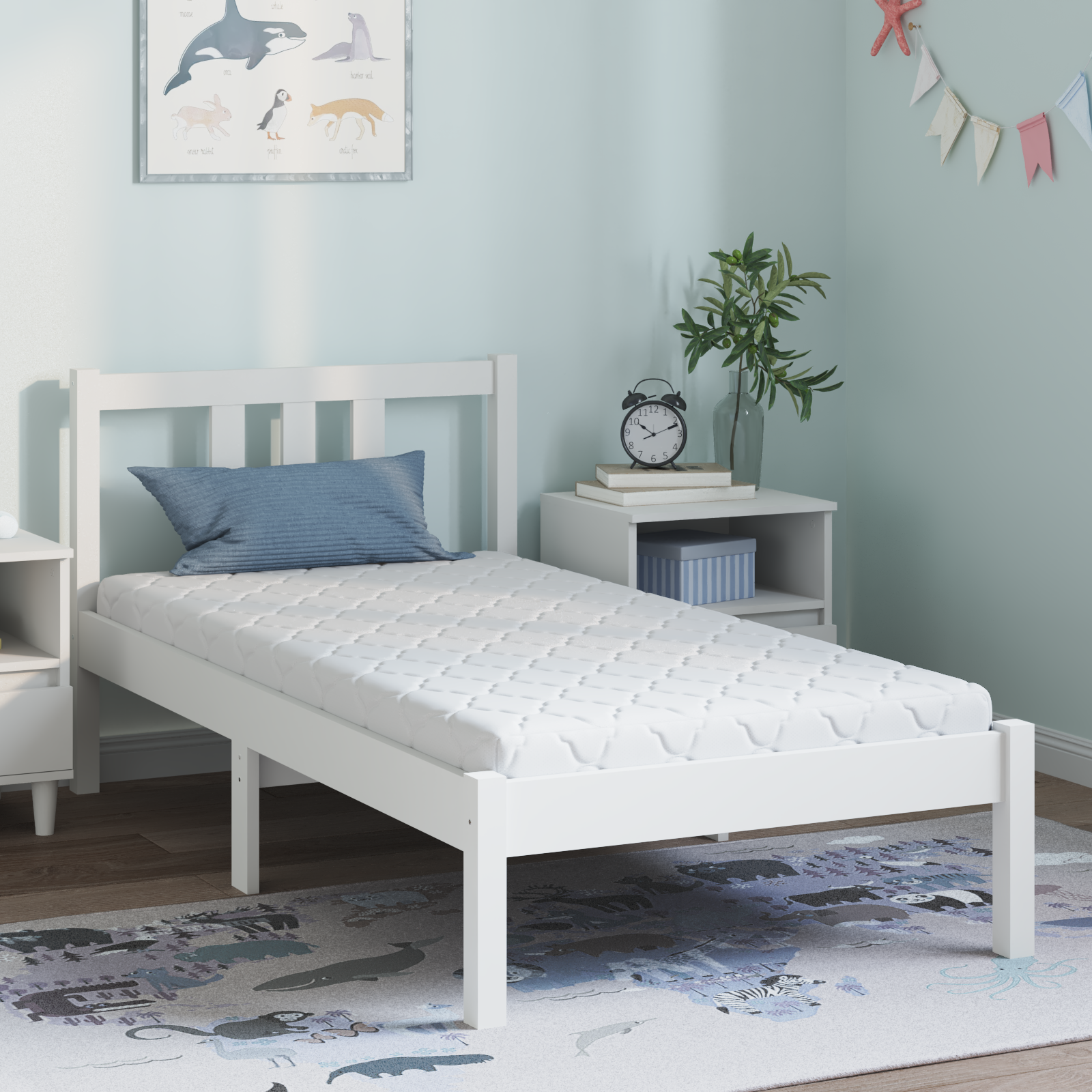 Saltele Alb 160 x 80 cm Țesătură din 100% poliester GartenMobel Dekor