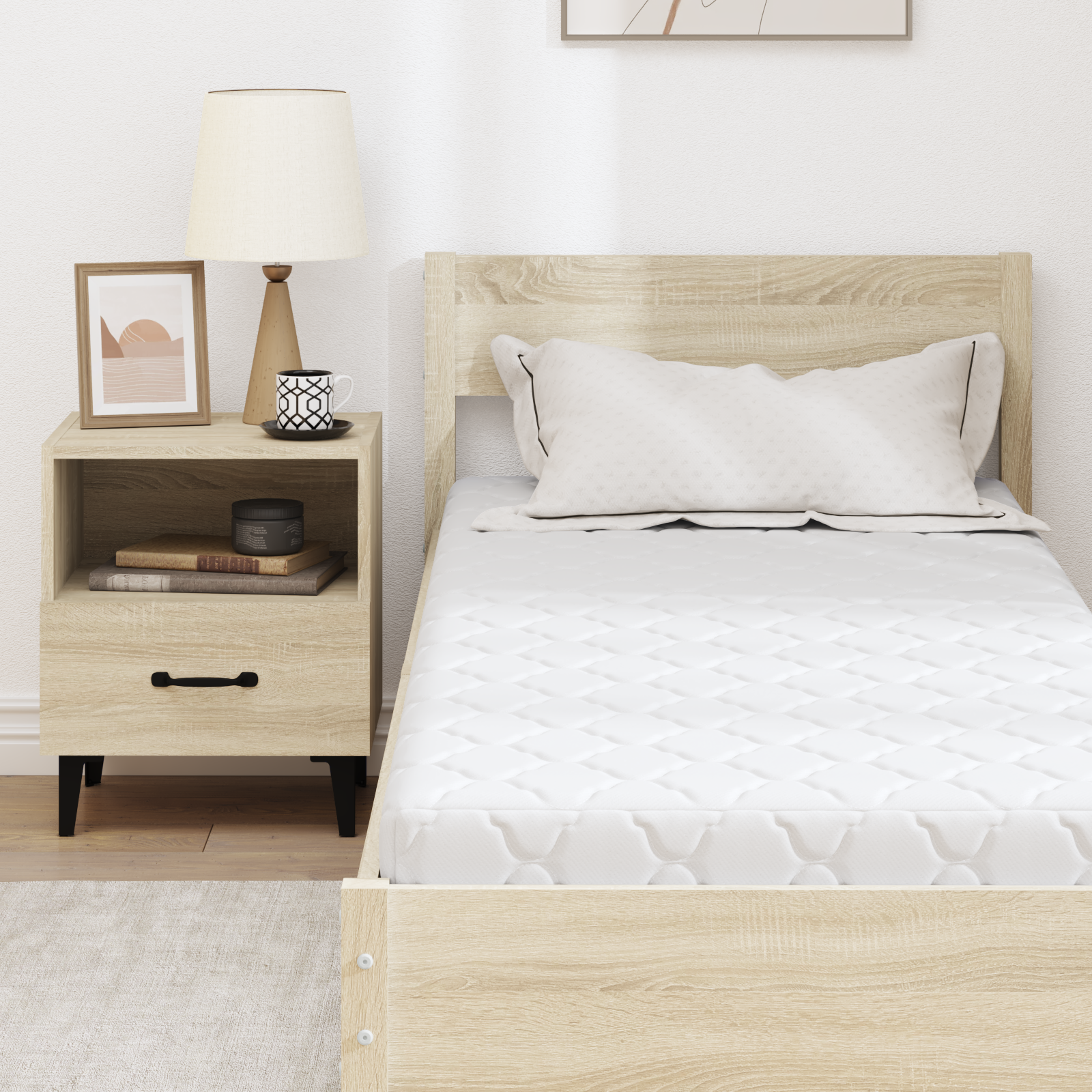 Saltele Alb 160 x 80 cm Țesătură din 100% poliester GartenMobel Dekor