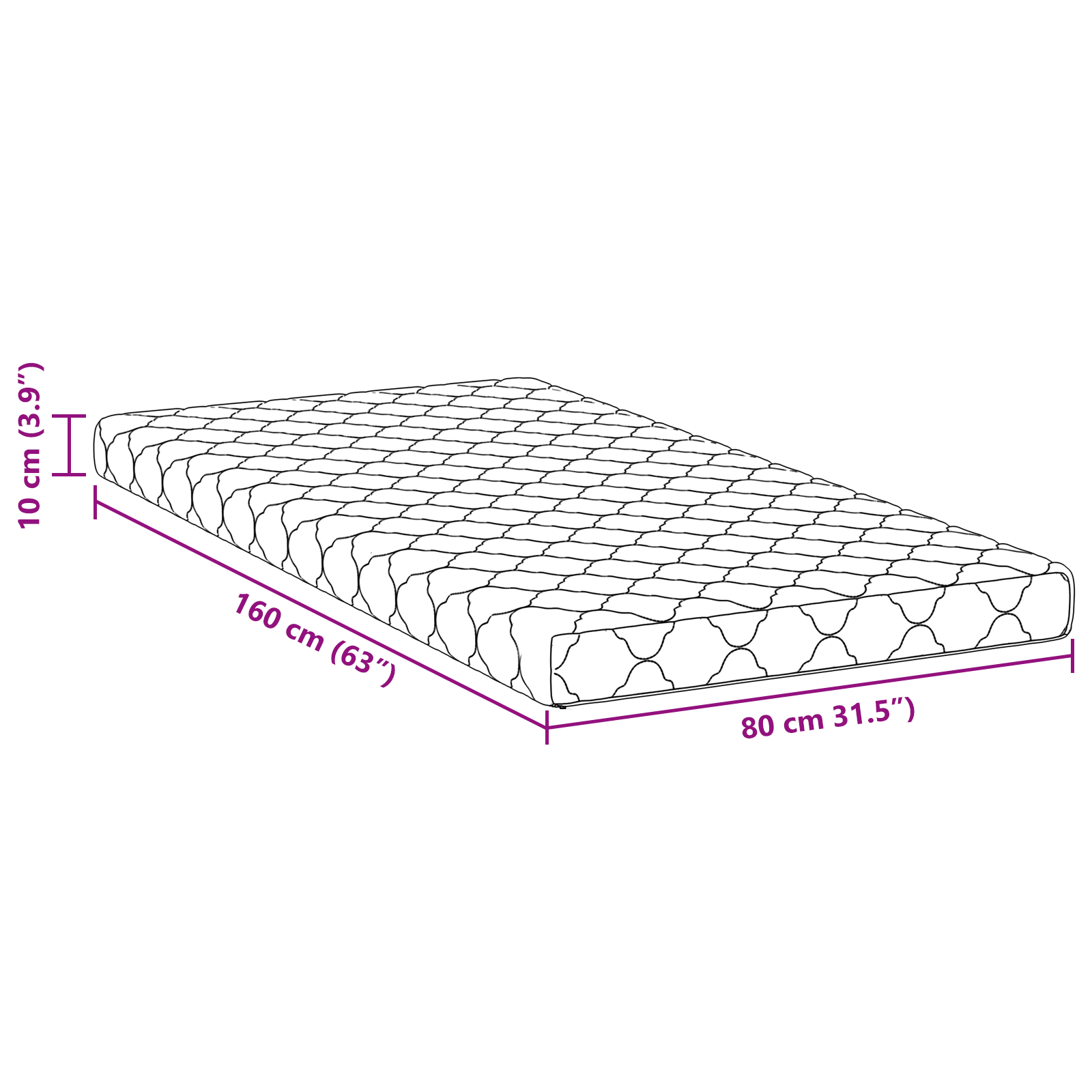 Saltele Alb 160 x 80 cm Țesătură din 100% poliester GartenMobel Dekor