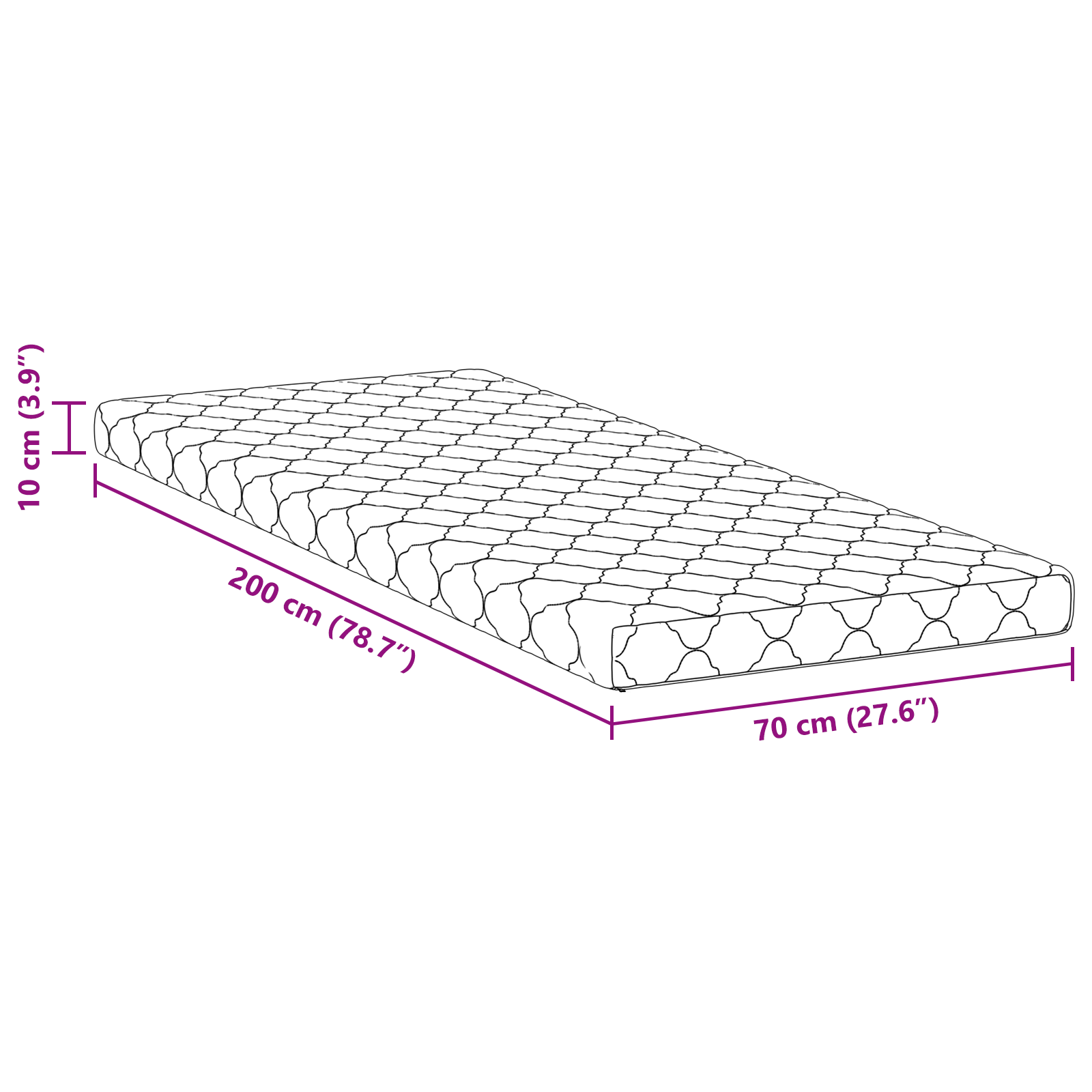 Saltele Alb 160 x 80 cm Țesătură din 100% poliester GartenMobel Dekor