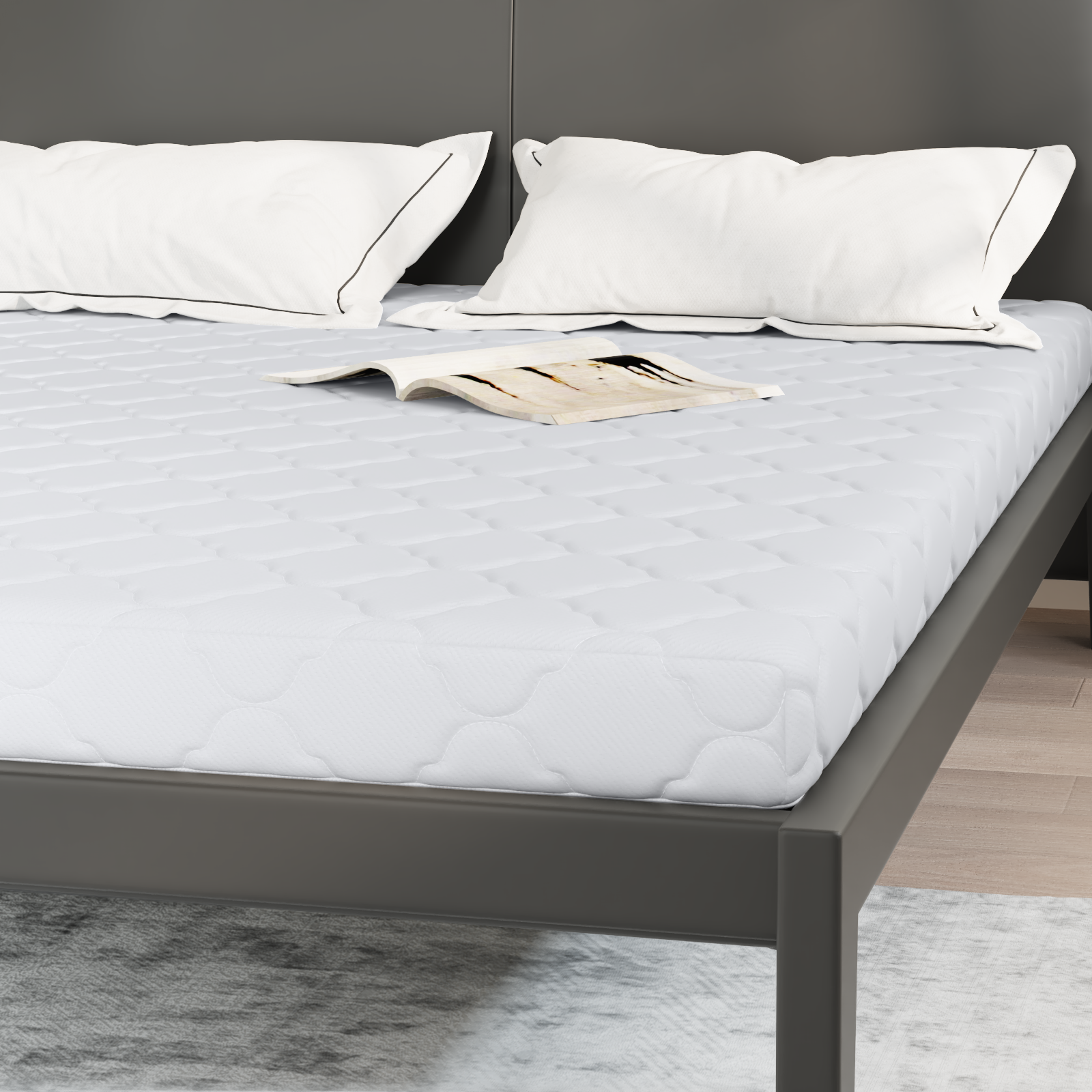 Saltele Alb 200 x 140 cm Țesătură din 100% poliester GartenMobel Dekor