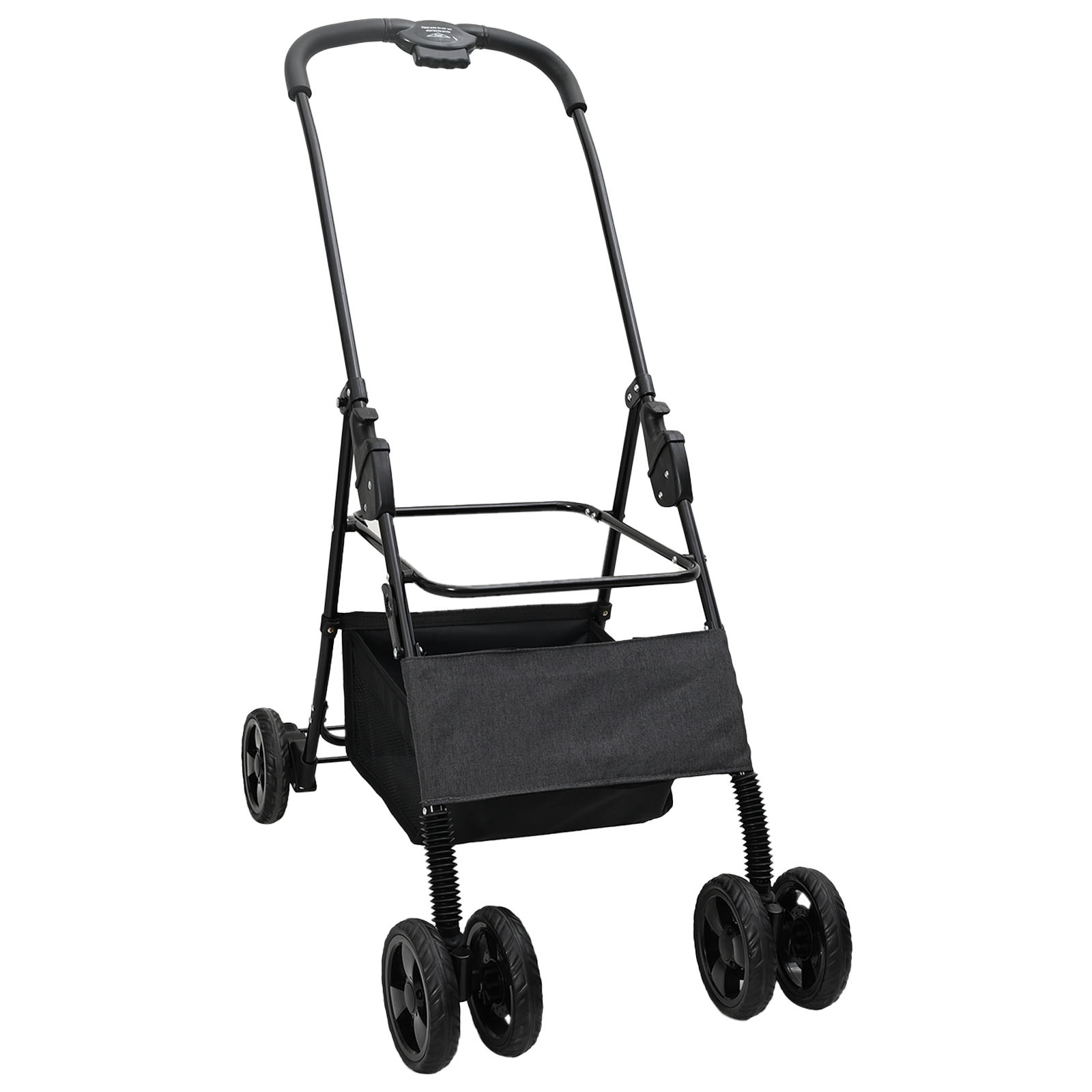 Carucior pentru Pisici Pliante Ajustabil Negru 81 x 47 x 99 cm GartenMobel Dekor